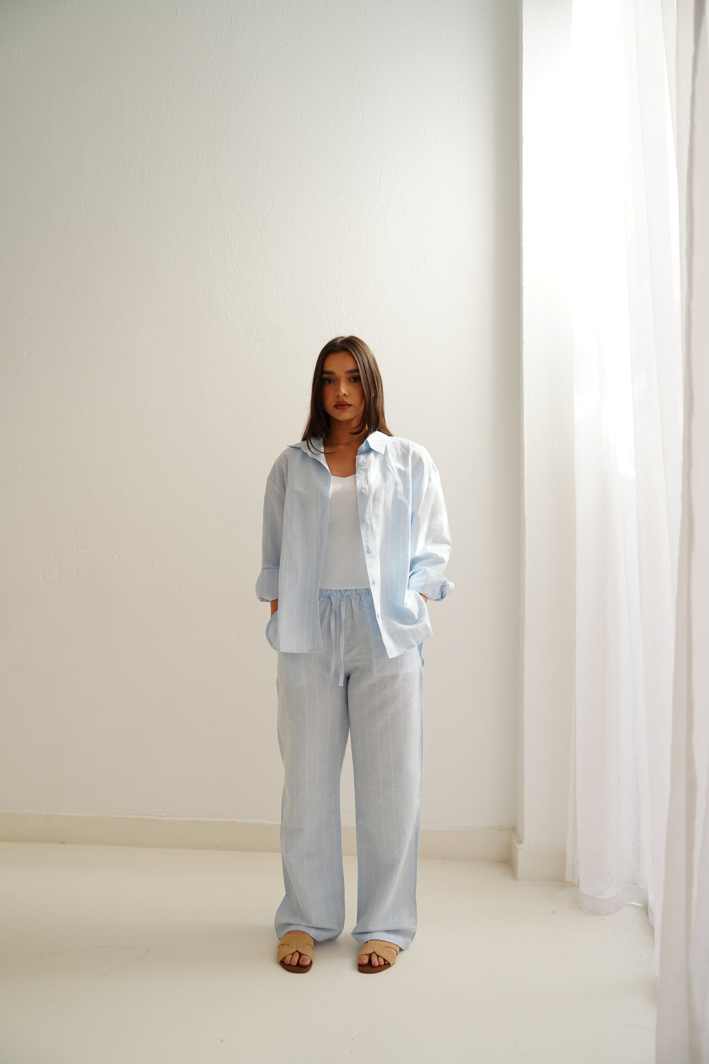 Viola Stripes Linen Set