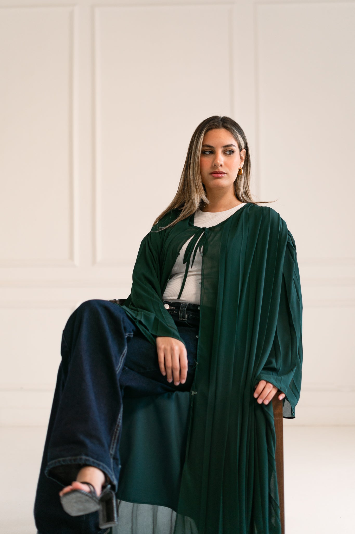 Emerald flowfold cardigan