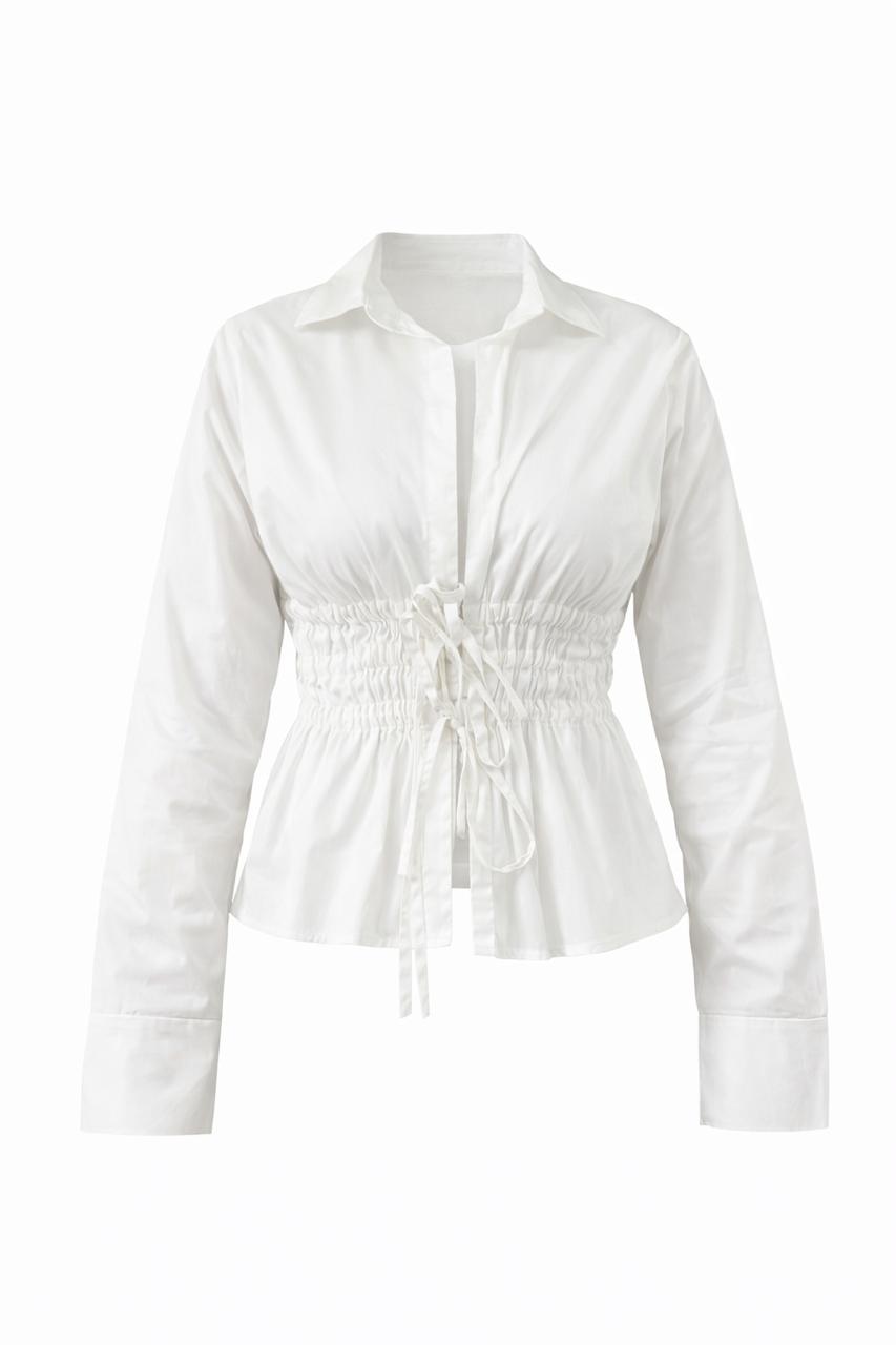 Bow Chemise In White