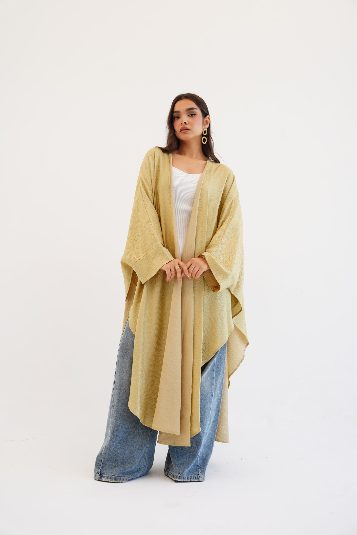 Cape Shimmer Kaftan In Gold