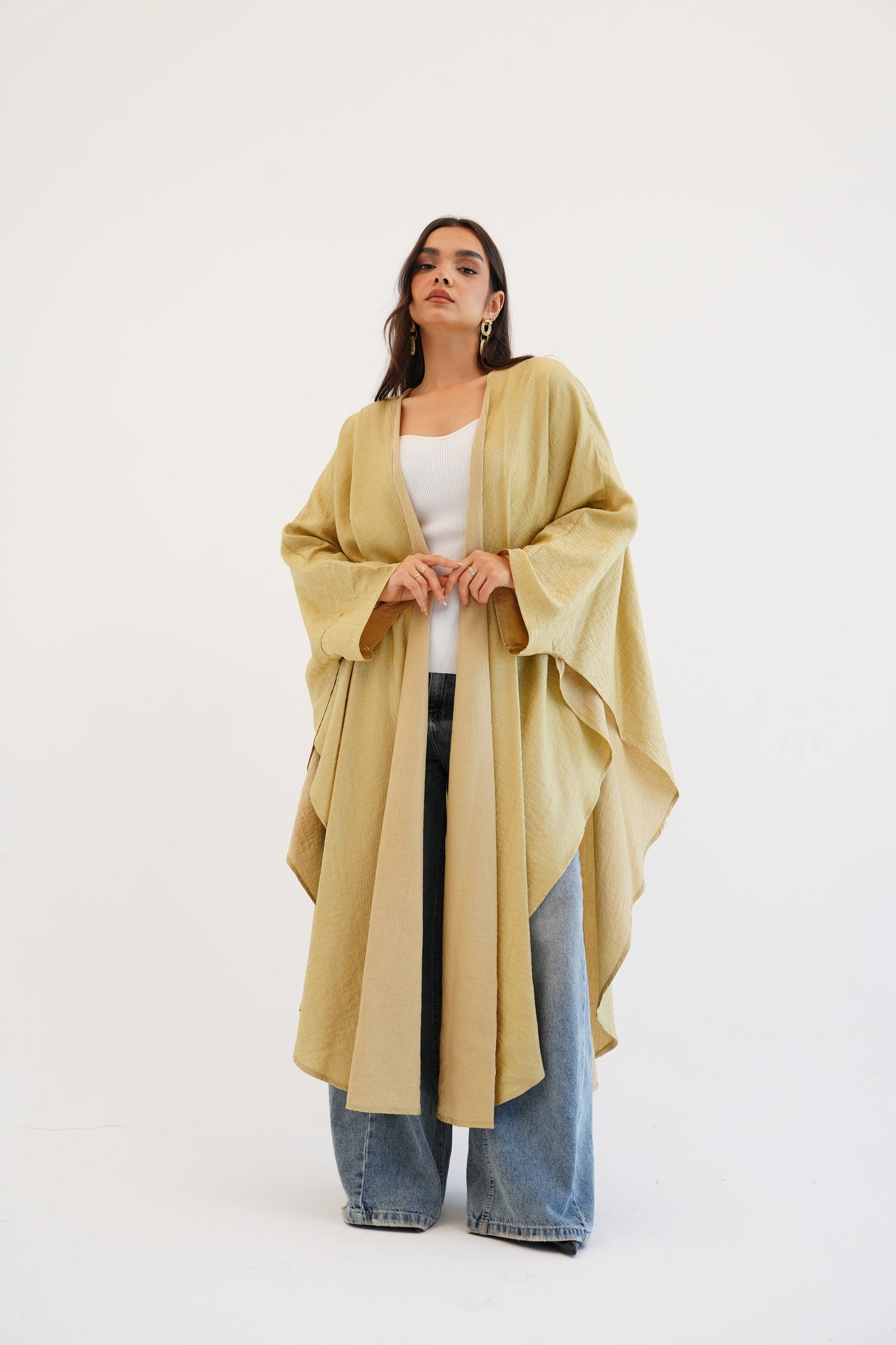 Cape Shimmer Kaftan In Gold