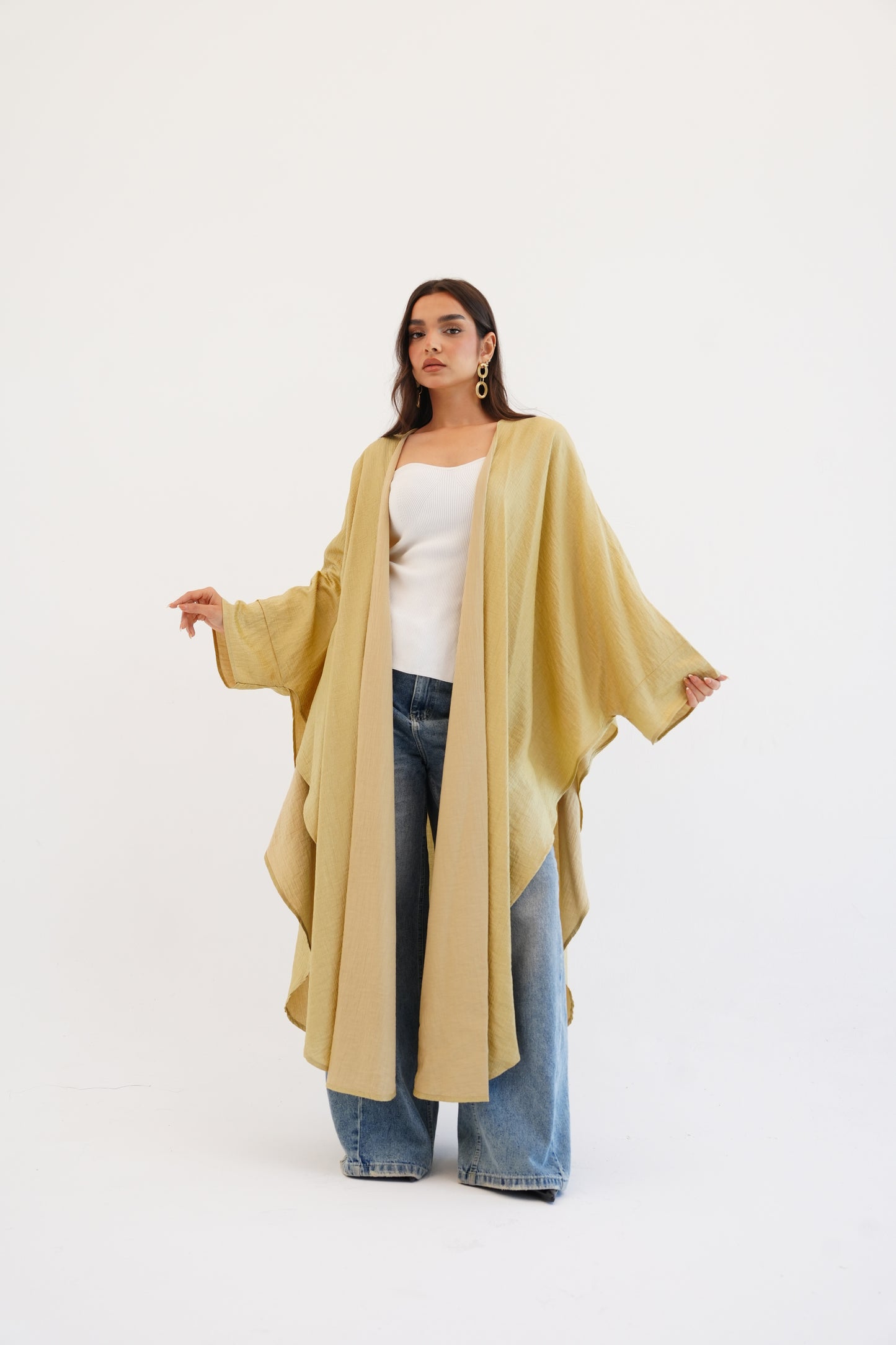 Cape Shimmer Kaftan In Gold