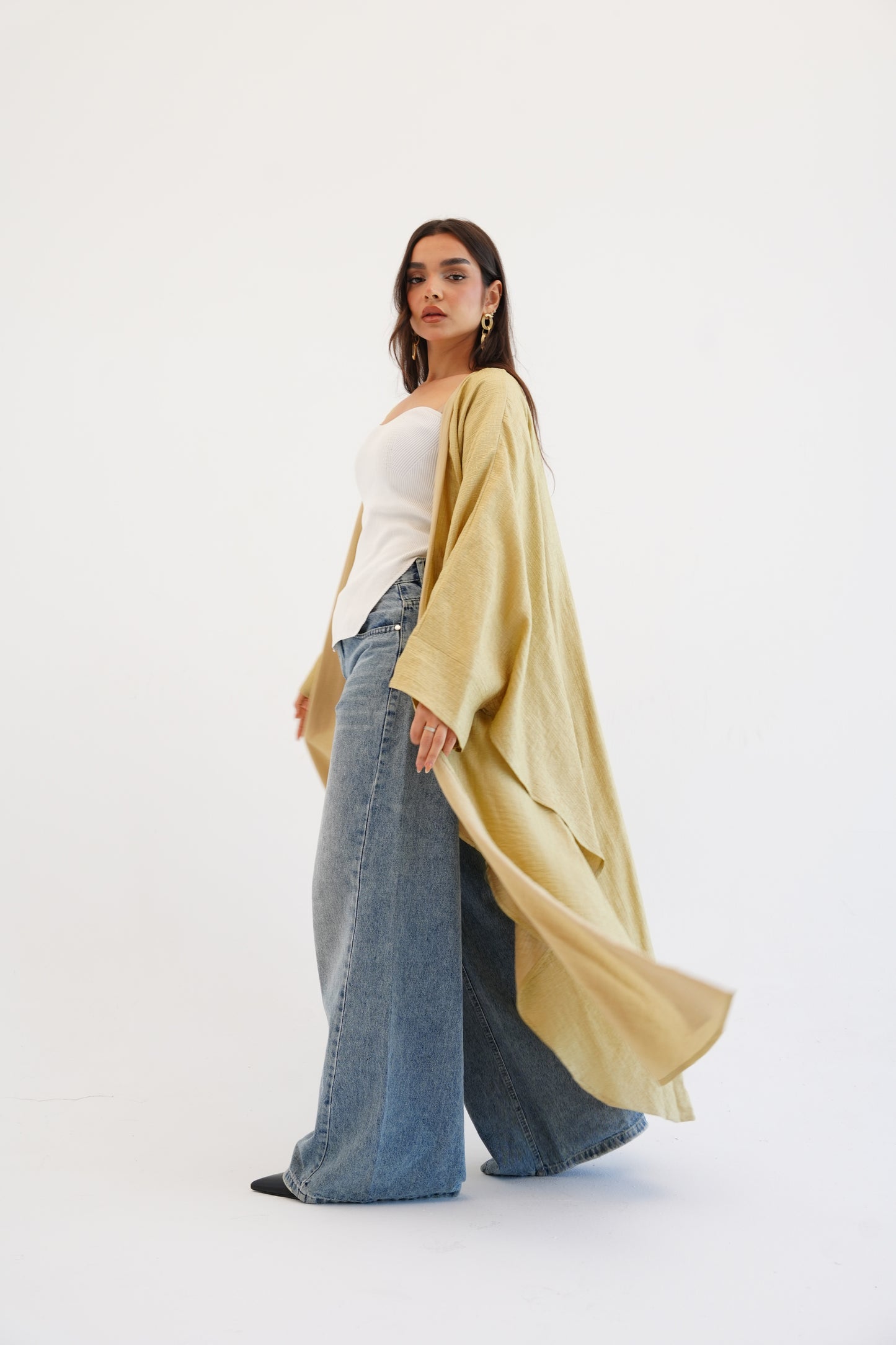 Cape Shimmer Kaftan In Gold