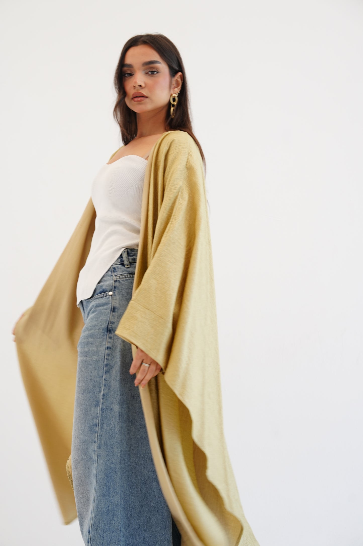 Cape Shimmer Kaftan In Gold
