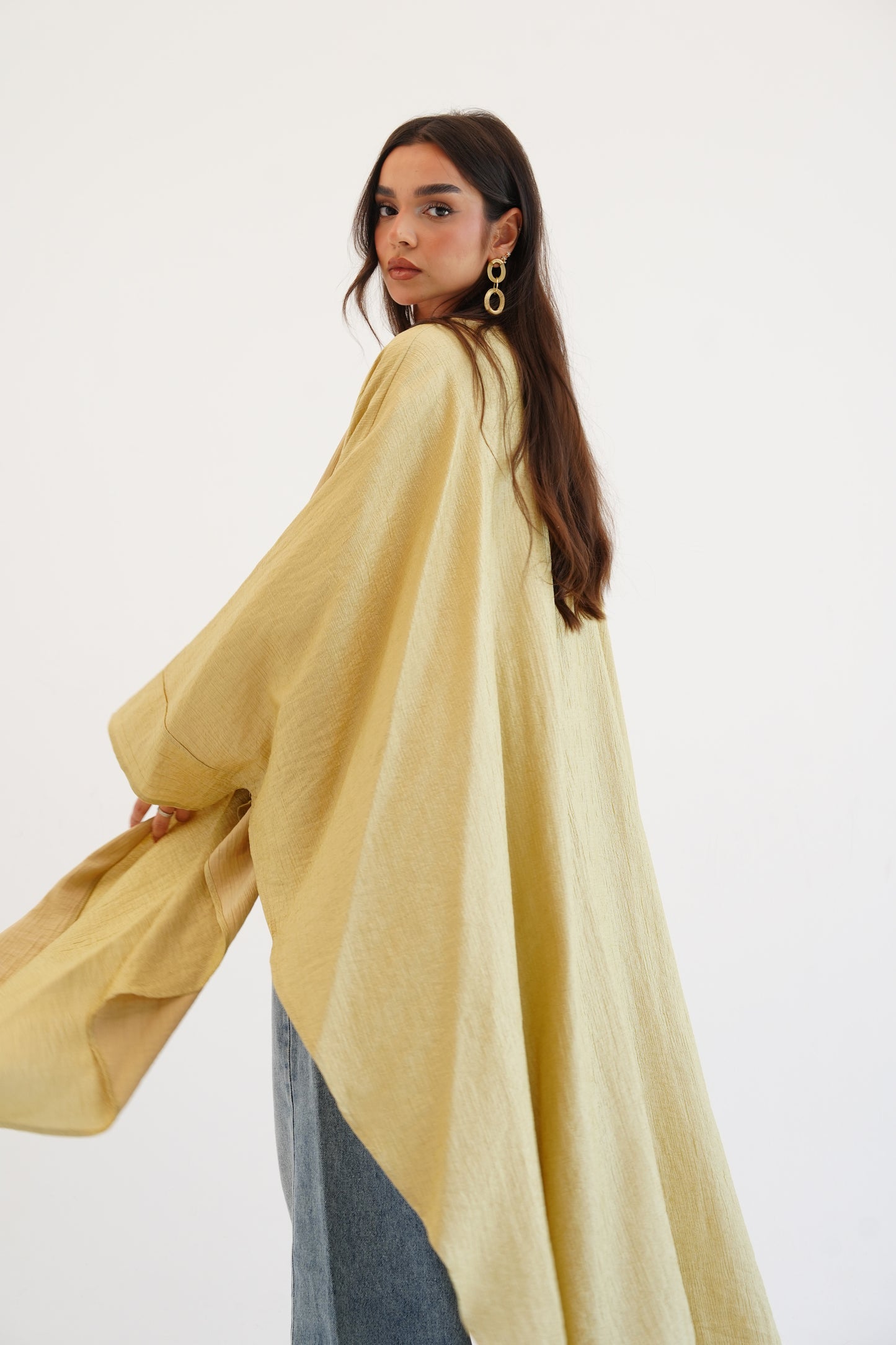 Cape Shimmer Kaftan In Gold