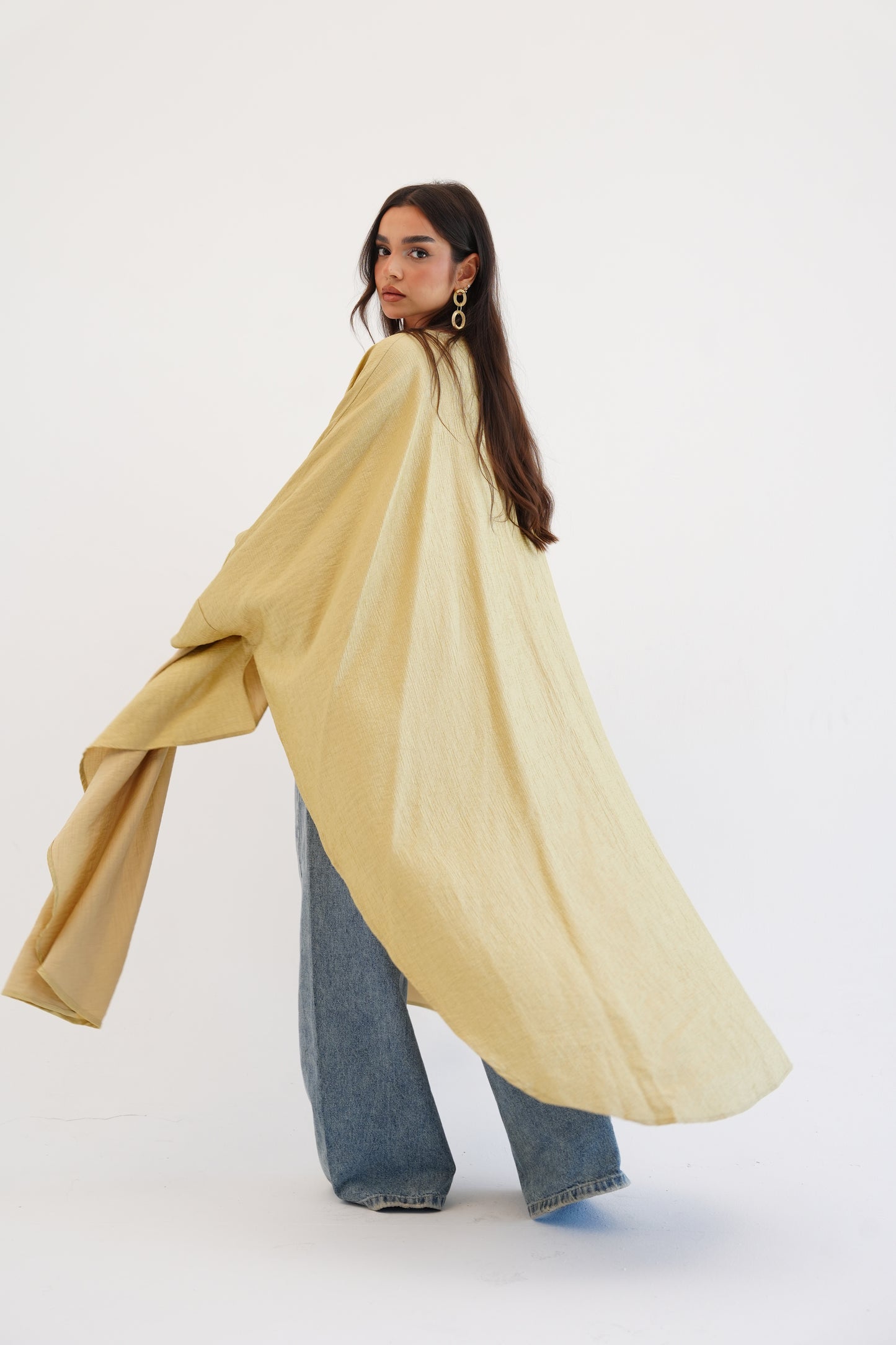 Cape Shimmer Kaftan In Gold