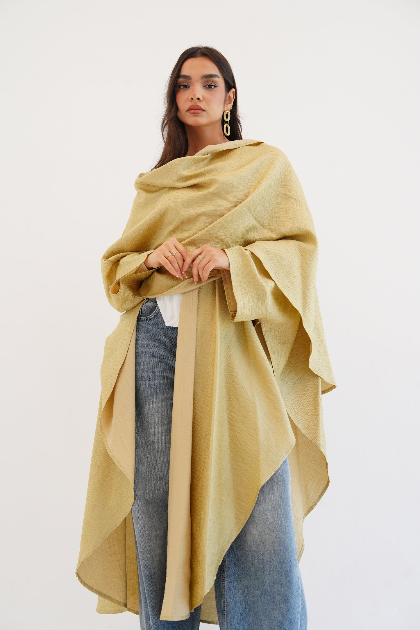 Cape Shimmer Kaftan In Gold