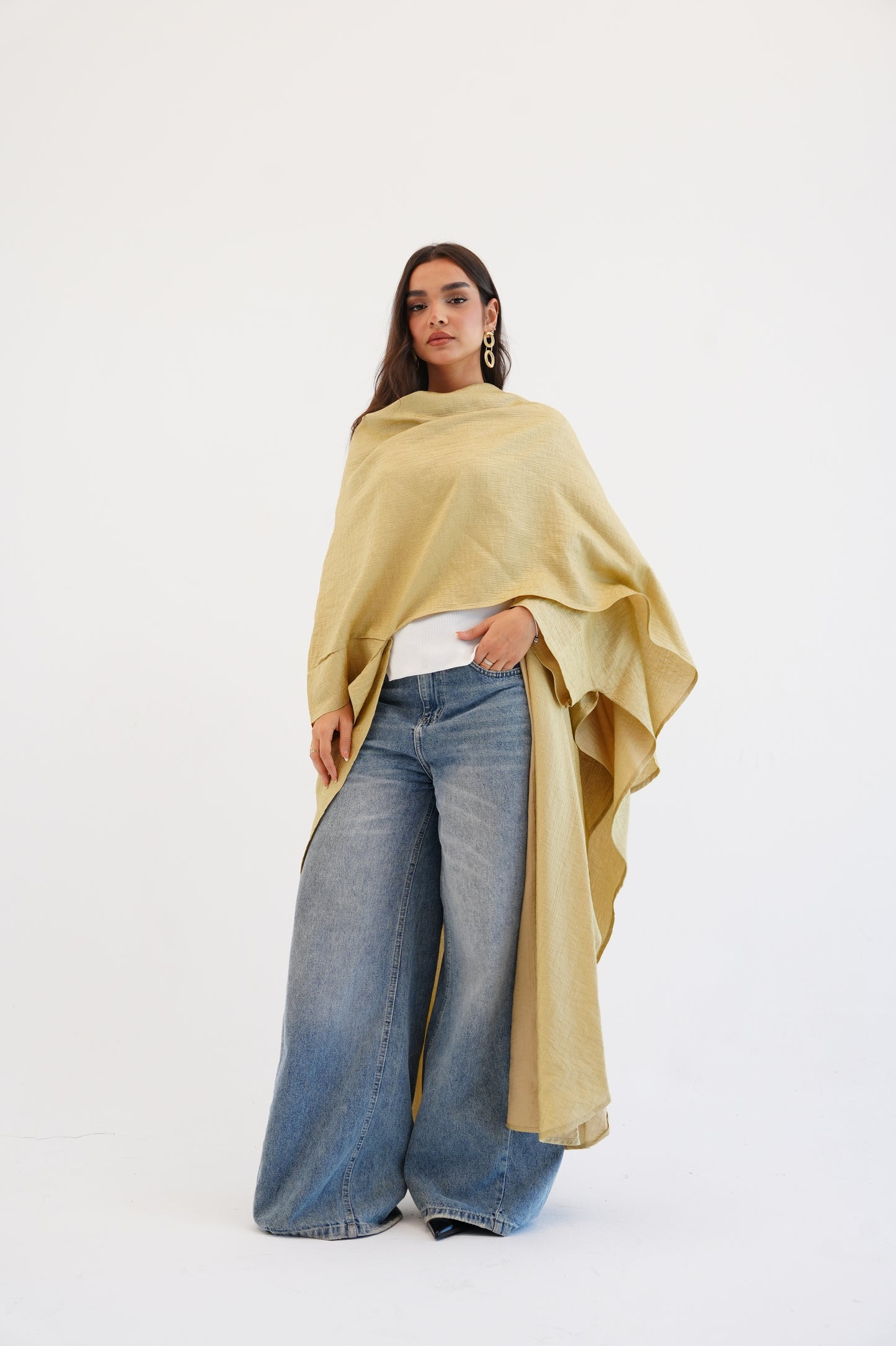 Cape Shimmer Kaftan In Gold