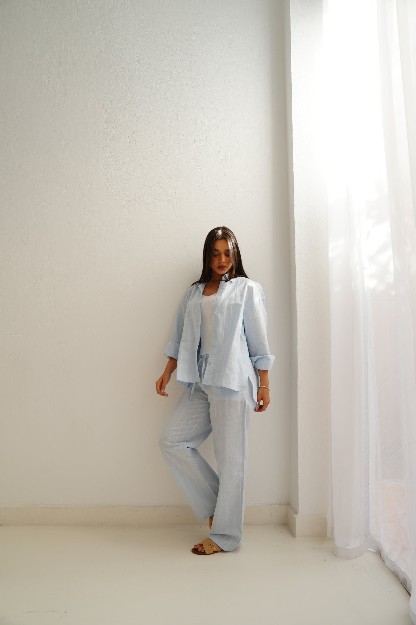 Viola Stripes Linen Set