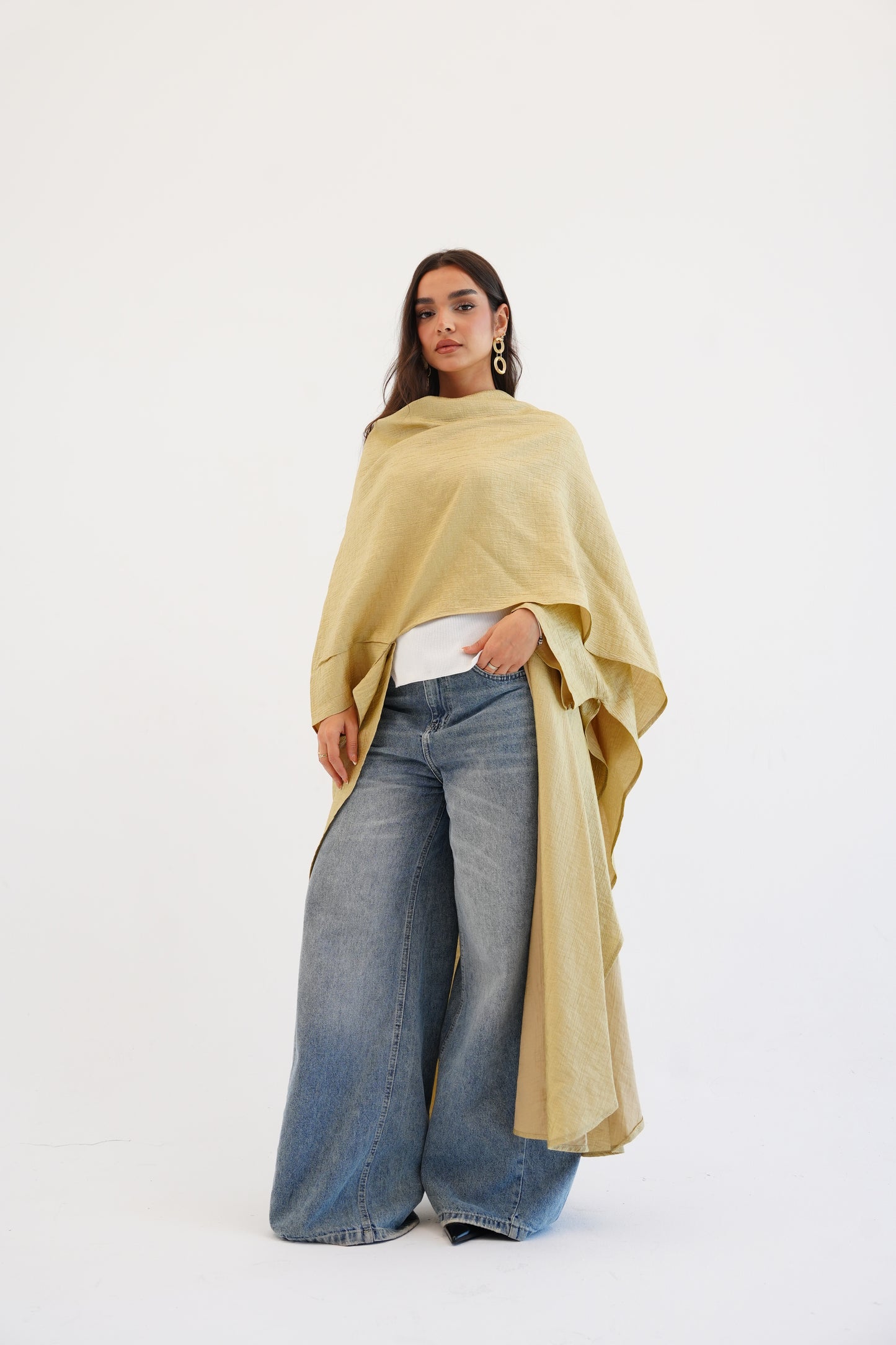 Cape Shimmer Kaftan In Gold