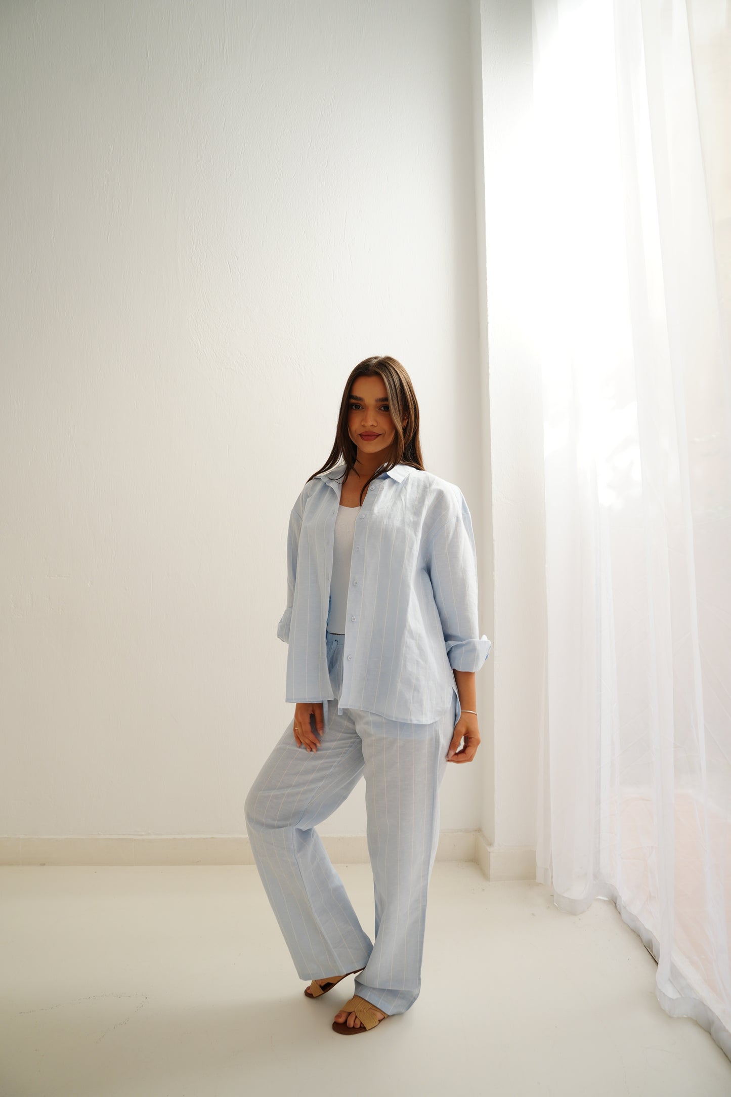 Viola Stripes Linen Set