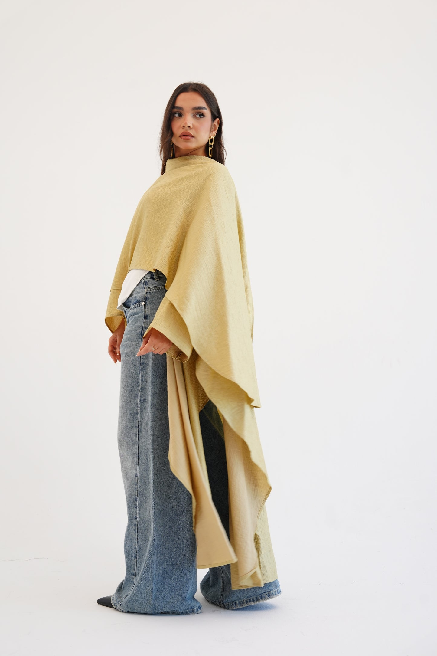 Cape Shimmer Kaftan In Gold