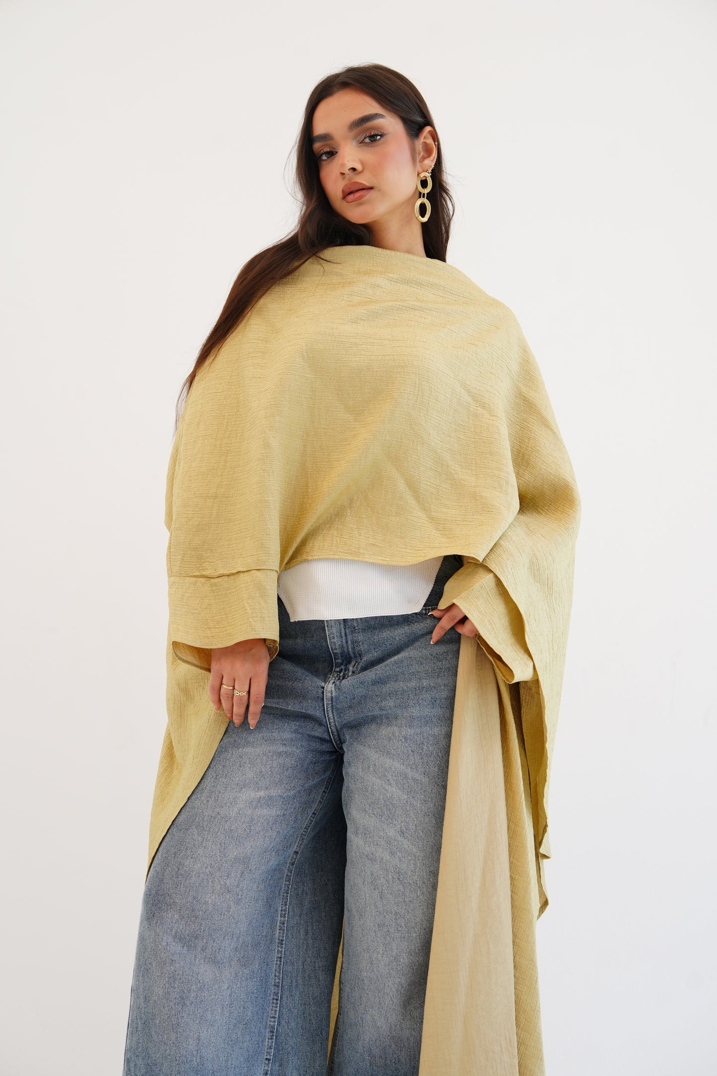 Cape Shimmer Kaftan In Gold
