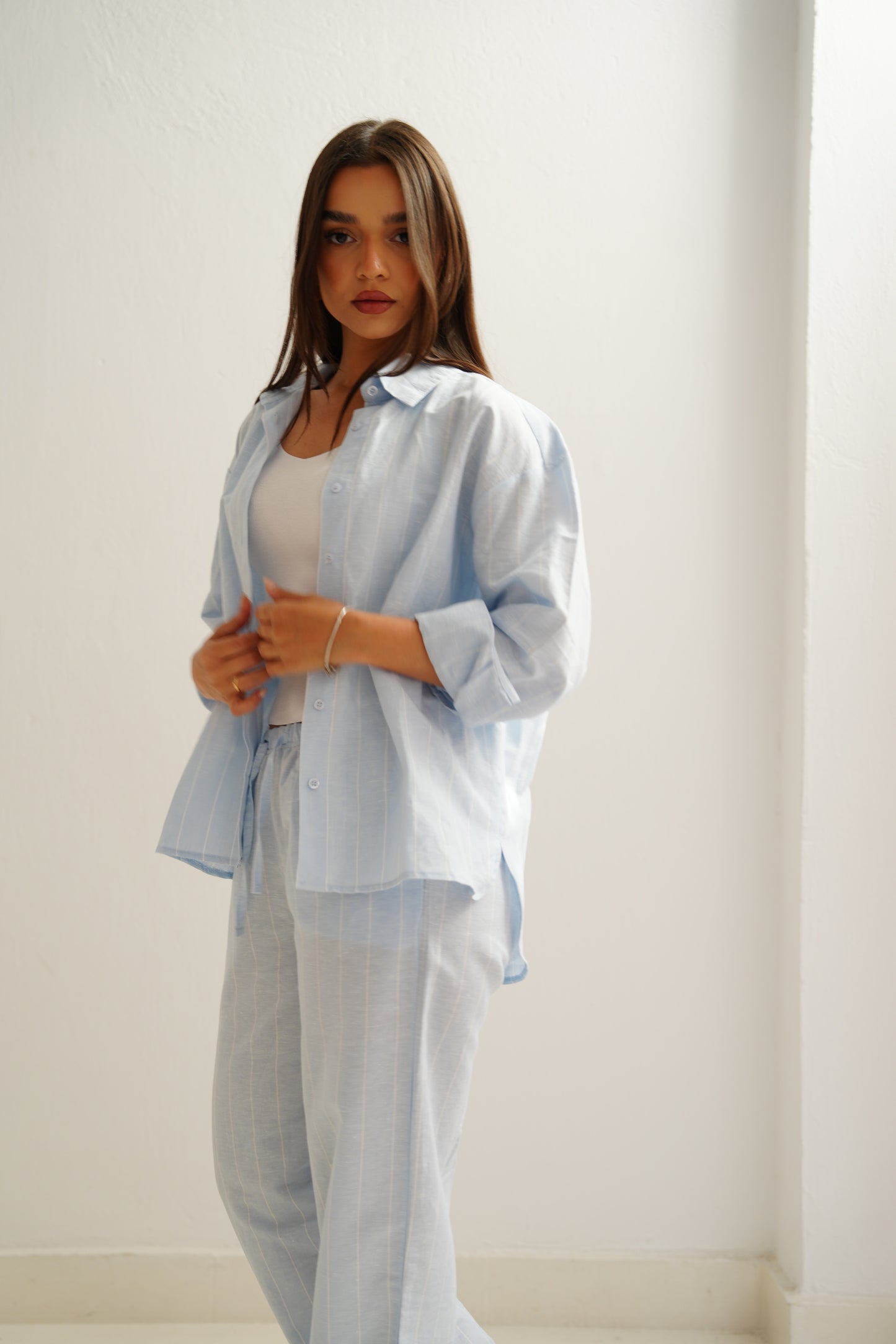 Viola Stripes Linen Set