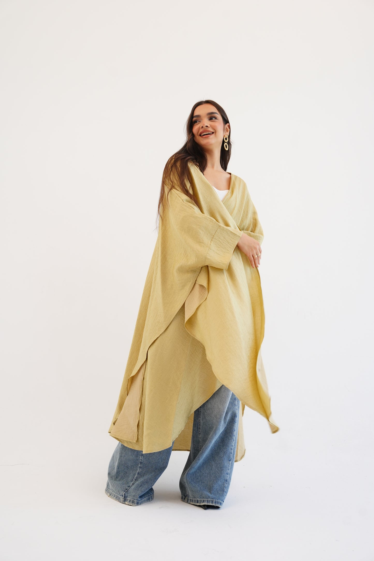 Cape Shimmer Kaftan In Gold