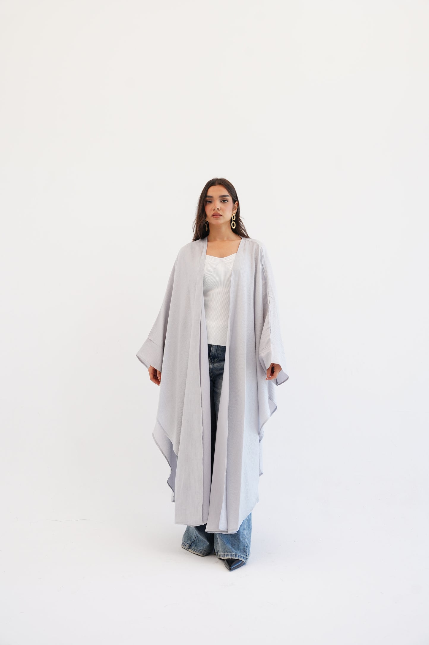 Cape Shimmer Kaftan In Silver