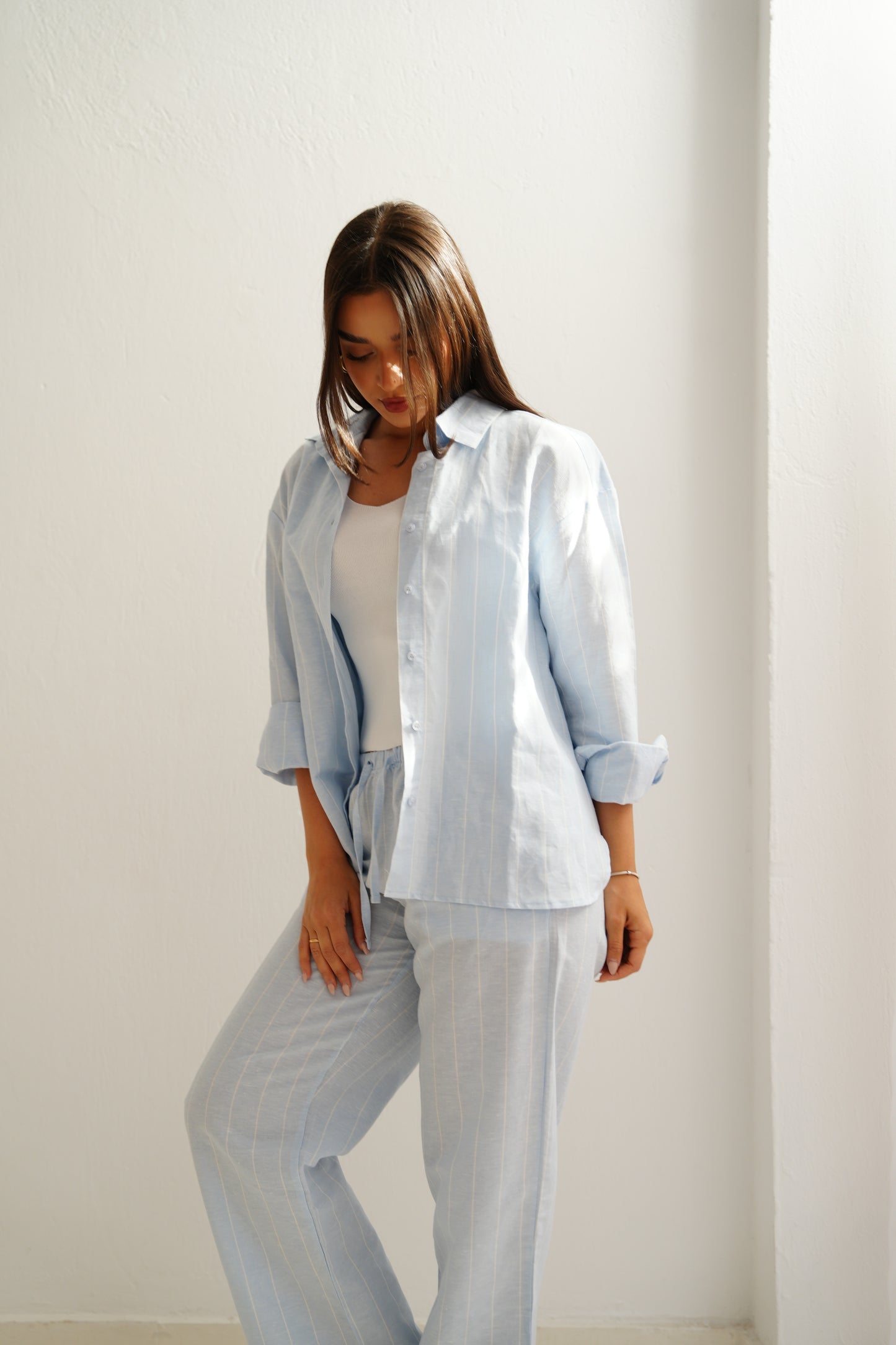 Viola Stripes Linen Set
