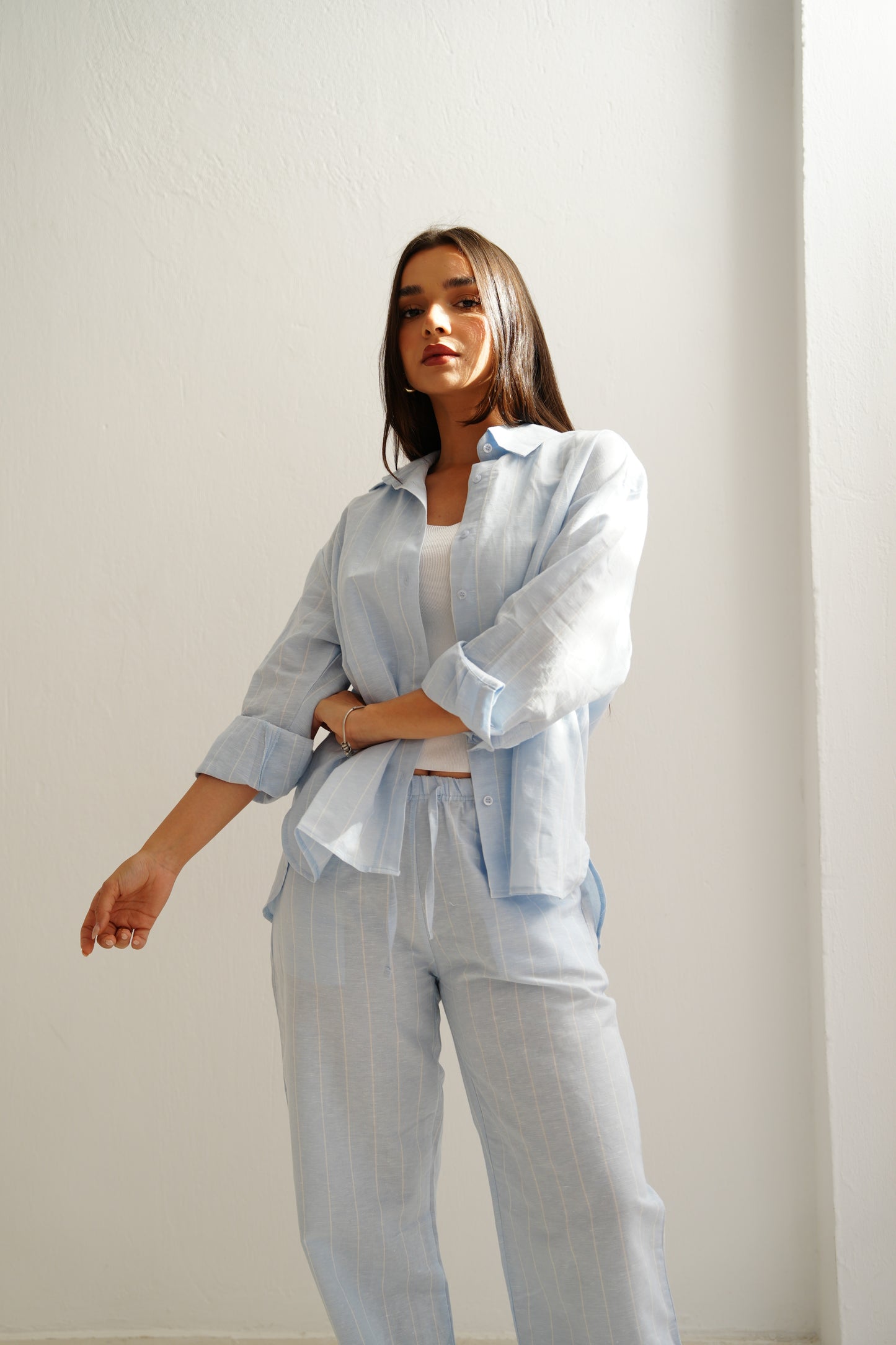 Viola Stripes Linen Set