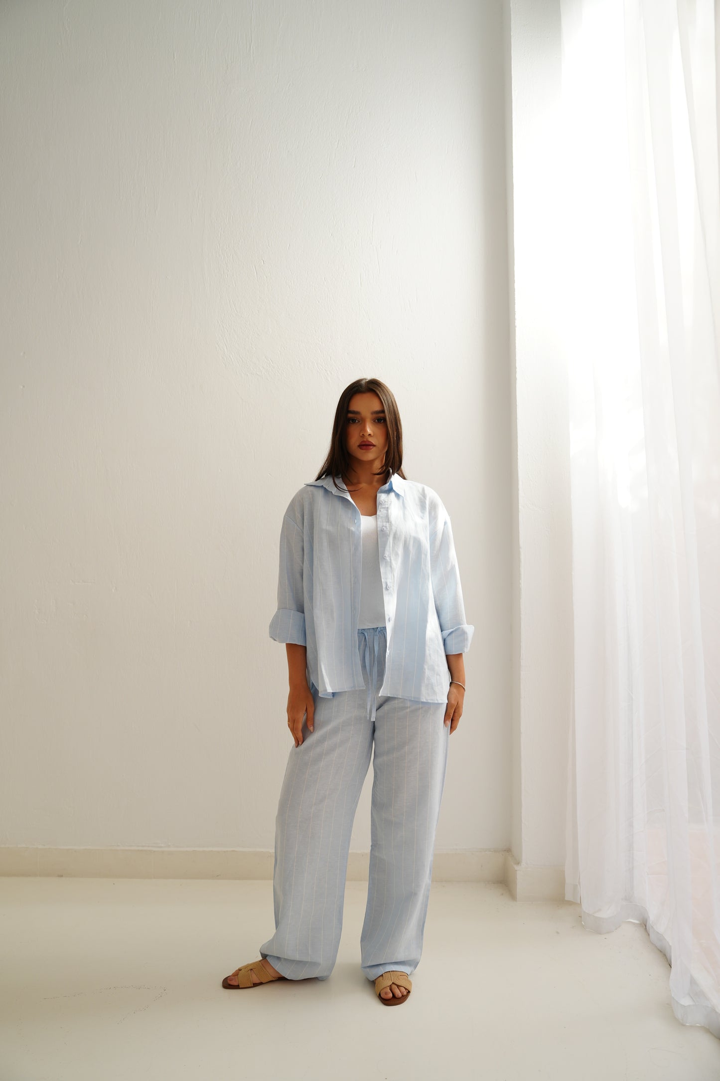 Viola Stripes Linen Set