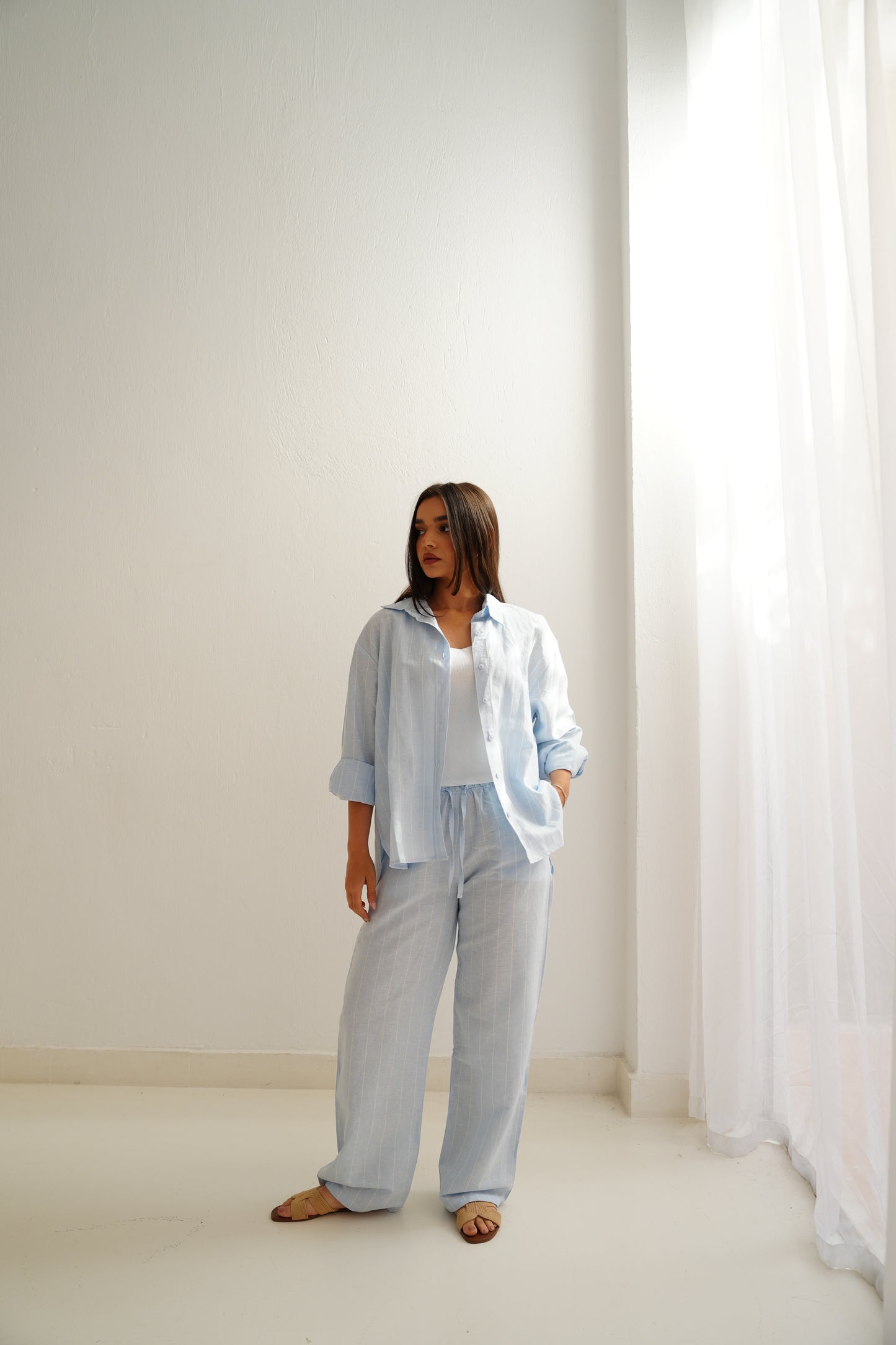 Viola Stripes Linen Set