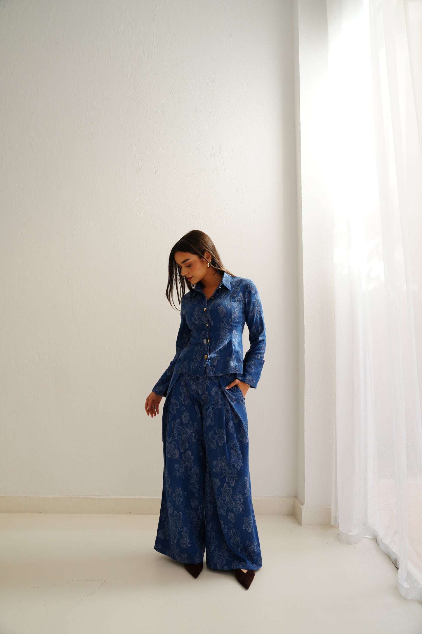 Floral Denim Set