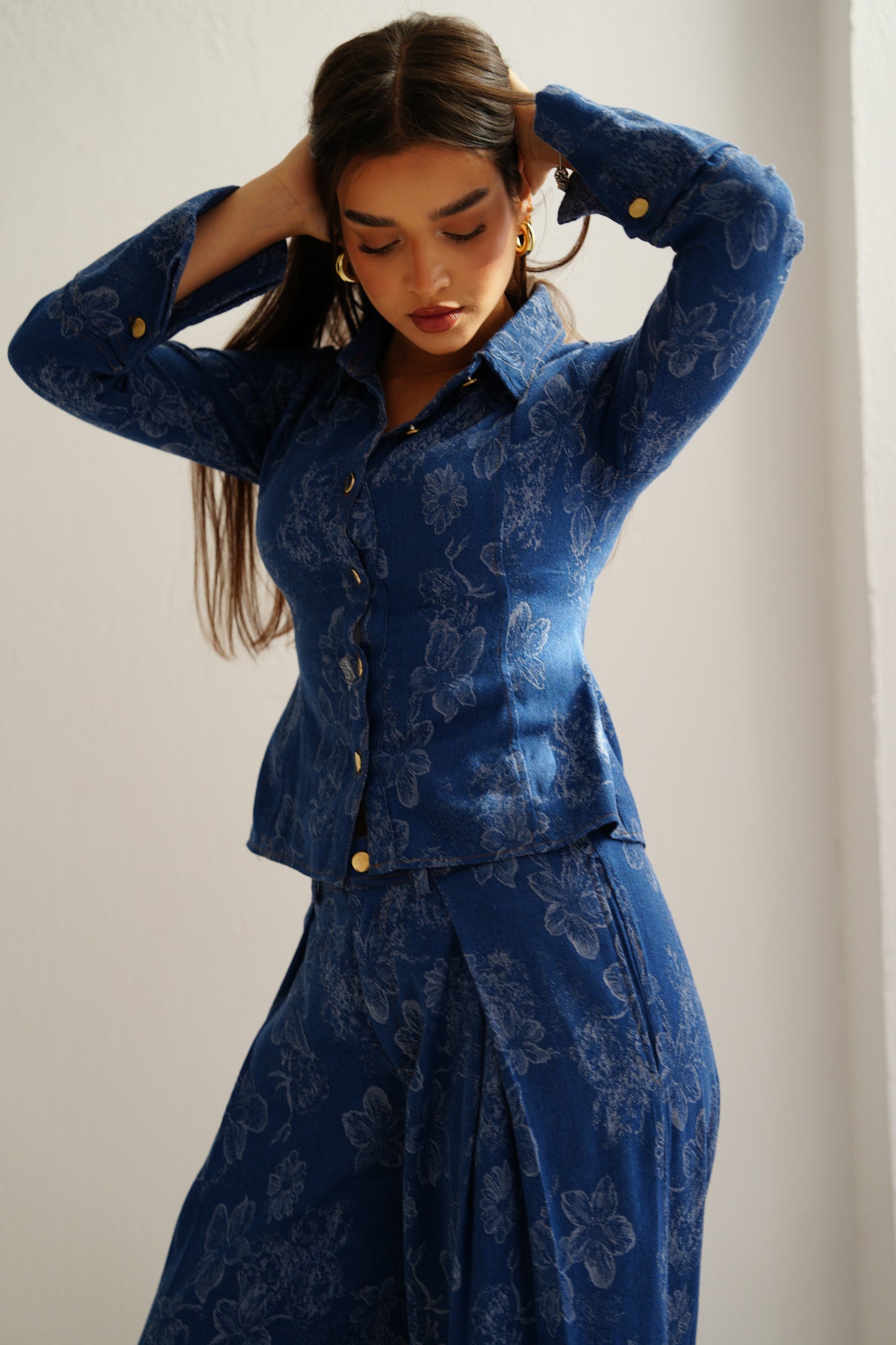 Floral Denim Set