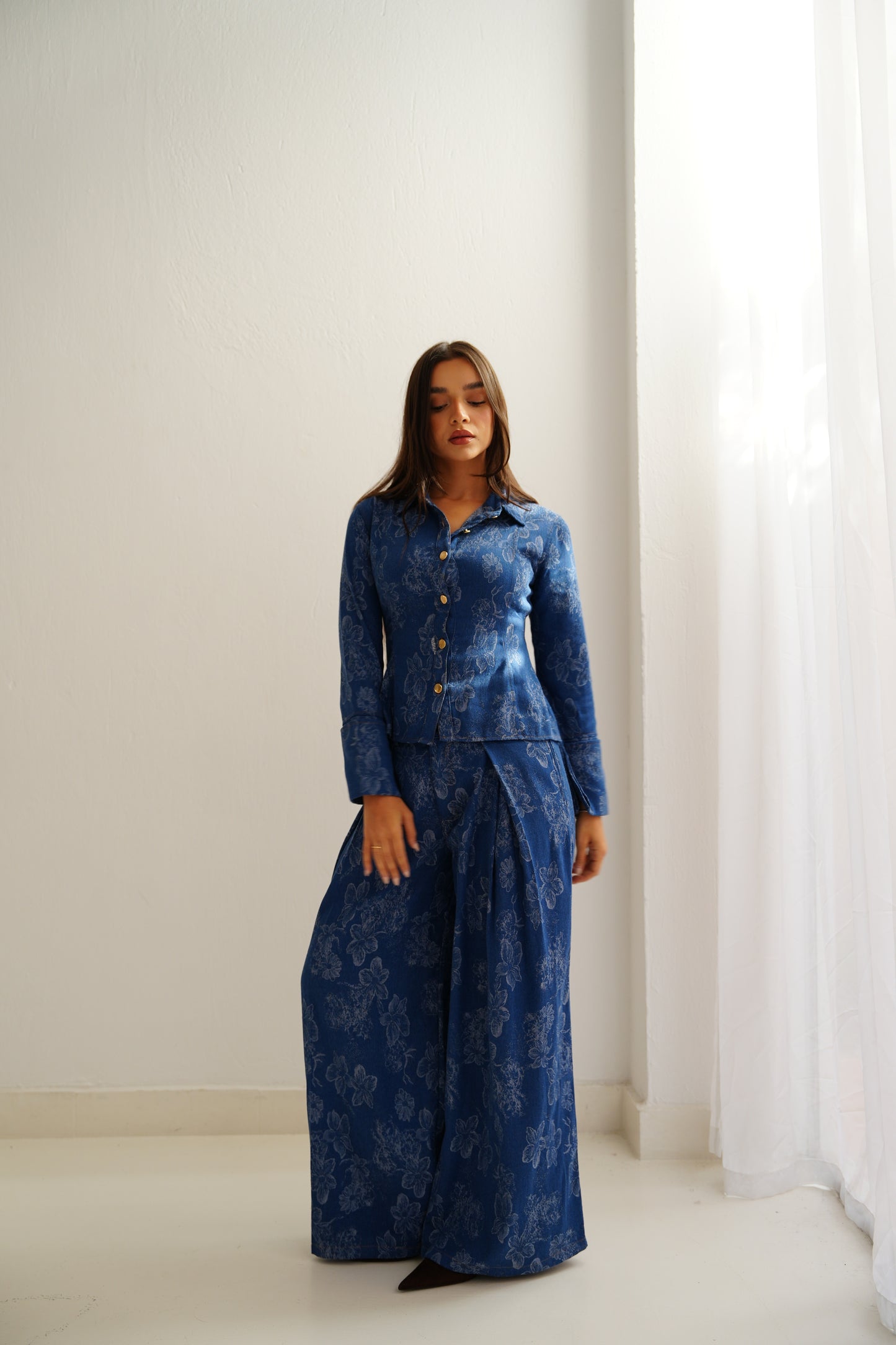 Floral Denim Set