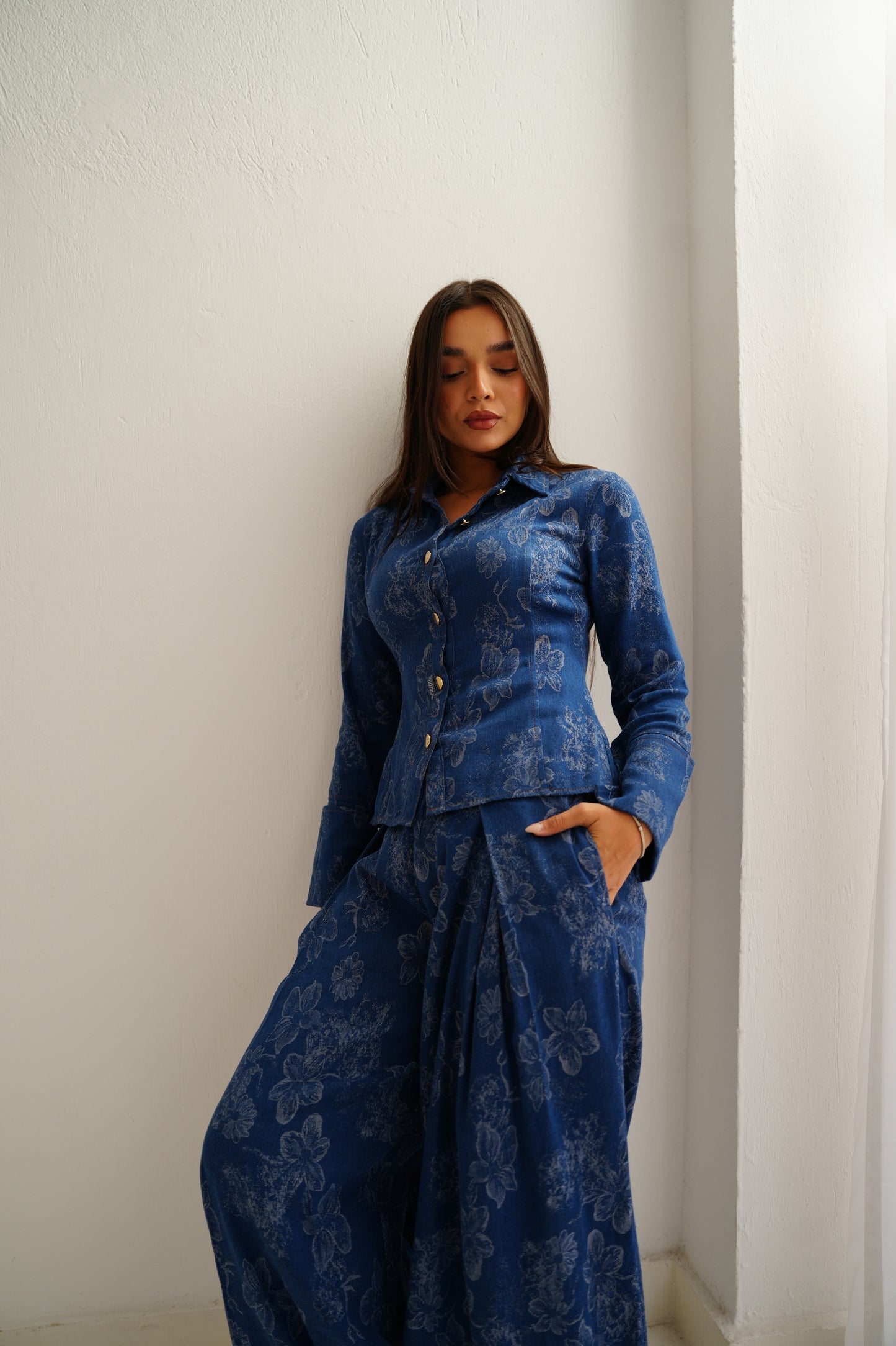 Floral Denim Set
