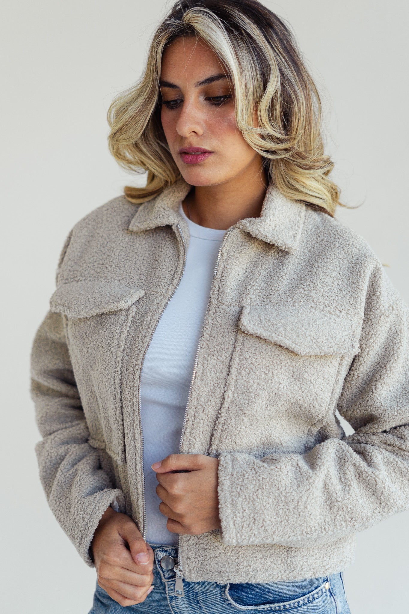 Ted jacket in Beige