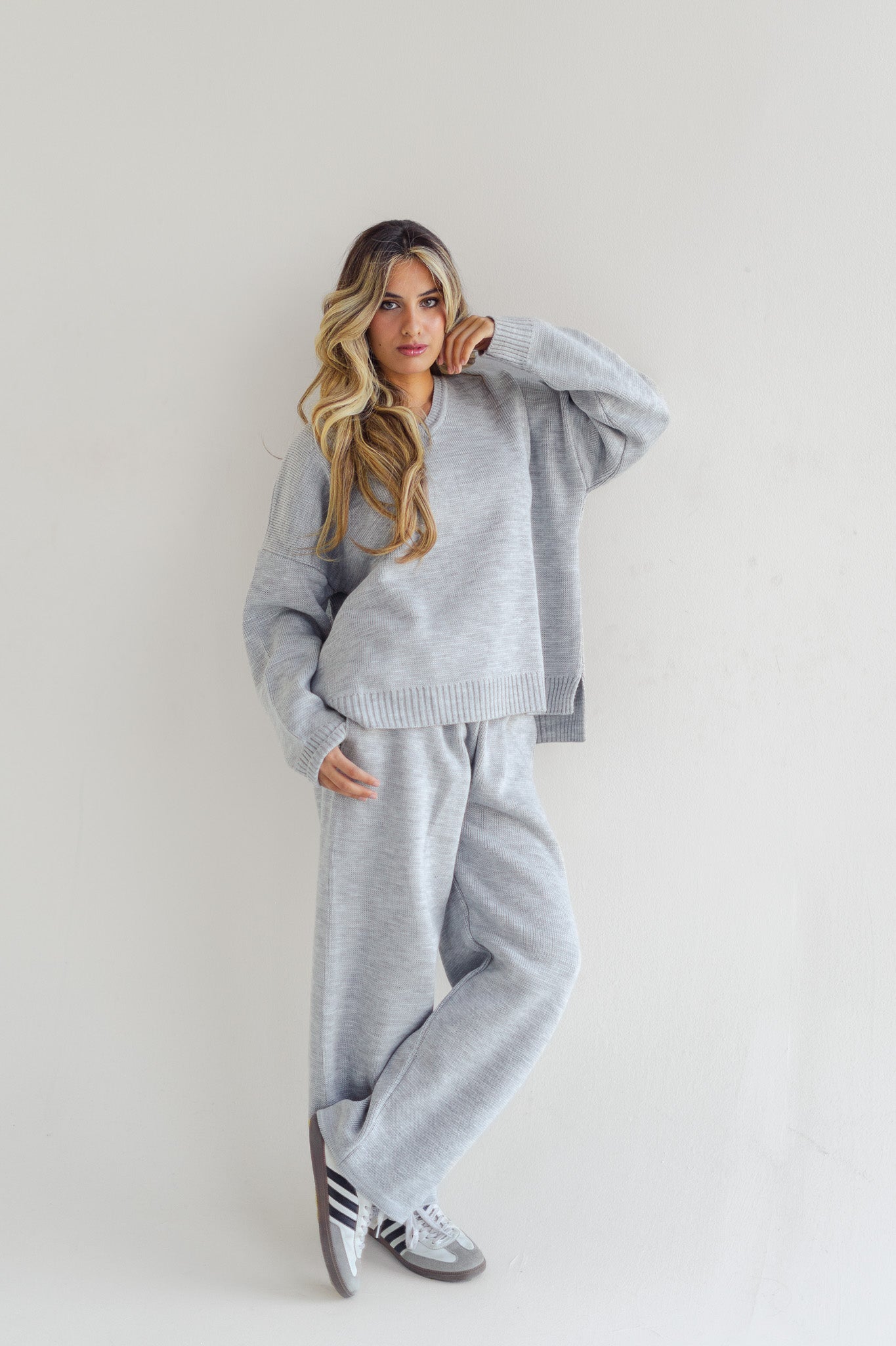 Yardaz Knit set in Grey