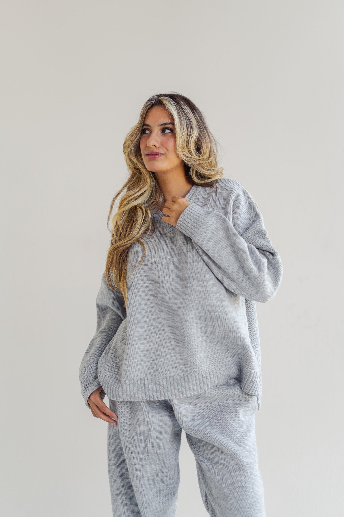 Yardaz Knit set in Grey