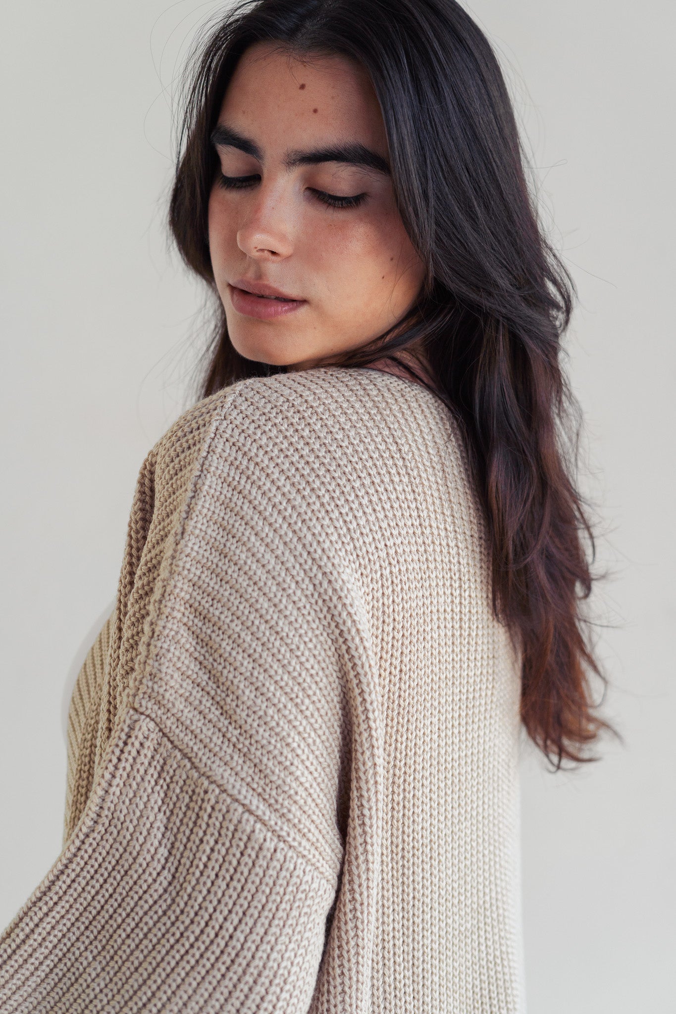 Yardaz Knit cardigan in Beige