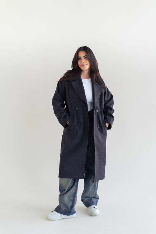 Coat in dark grey