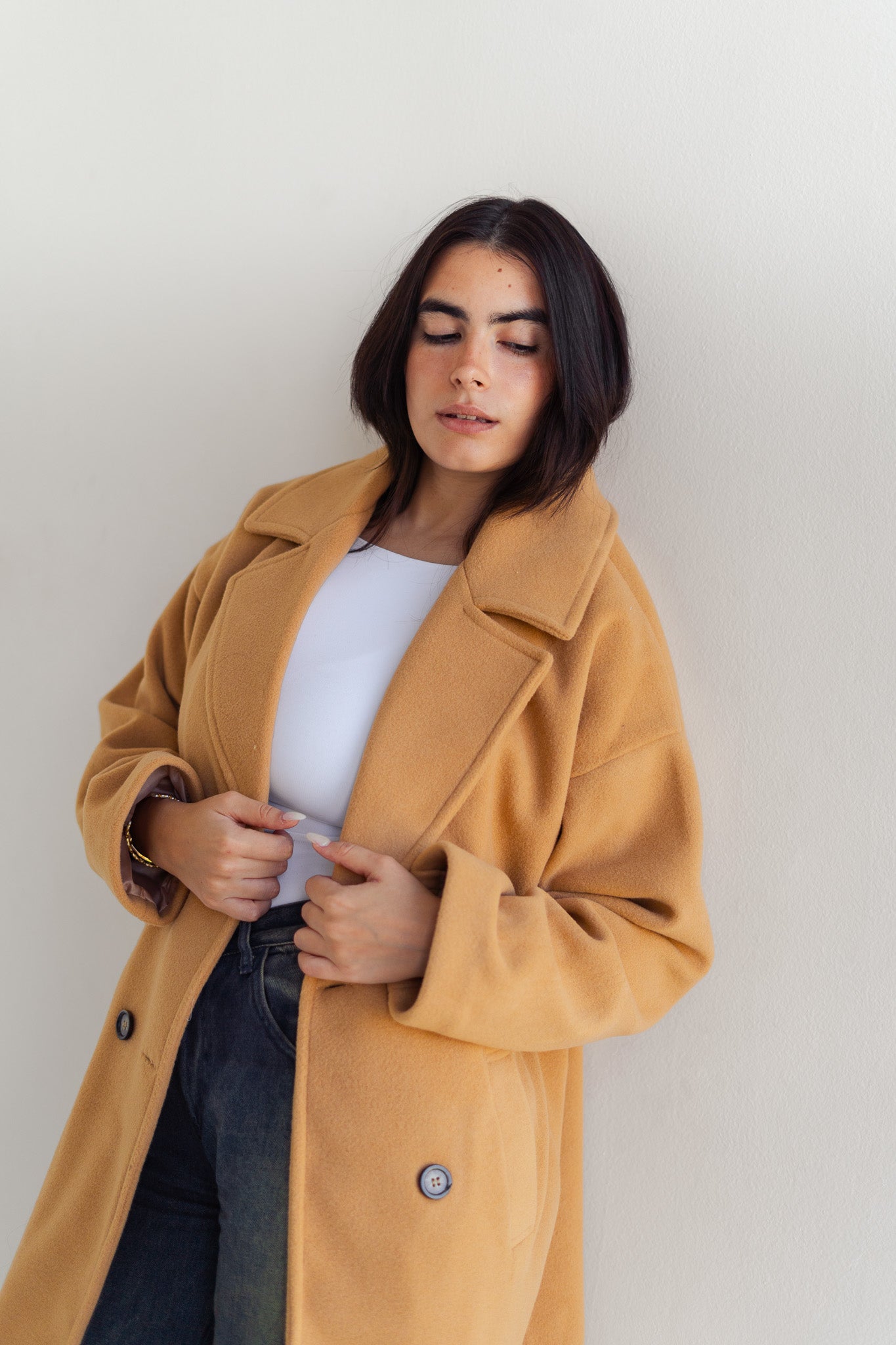 Coat in dark Beige