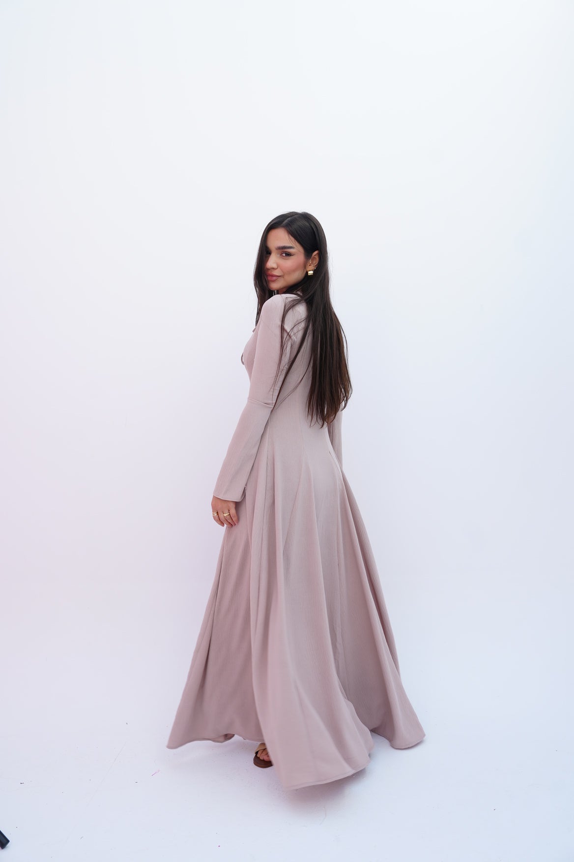 Valarya Dress in Beige