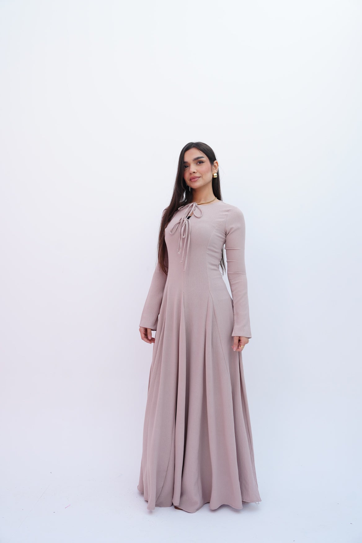 Valarya Dress in Beige