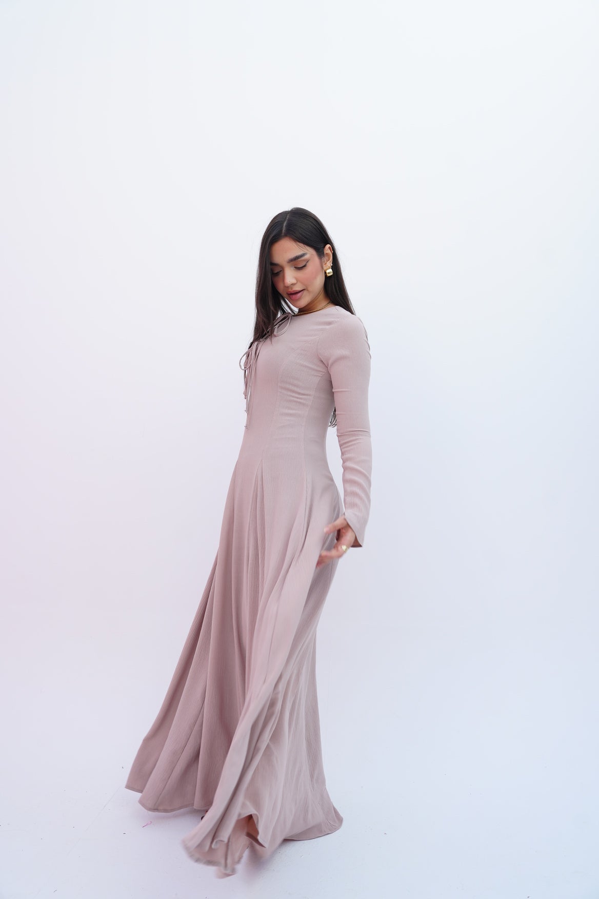 Valarya Dress in Beige