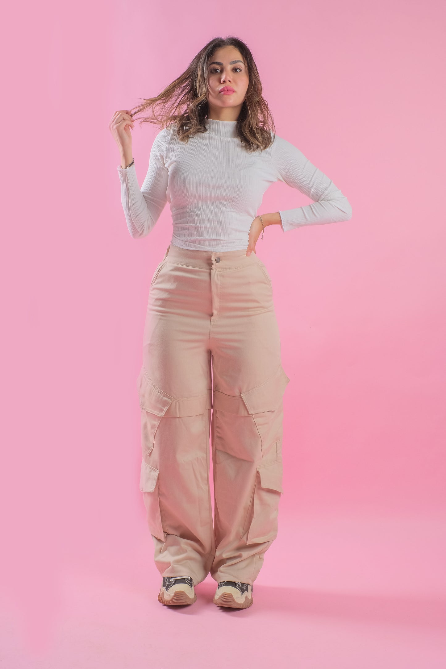 Cargo Pants in Beige