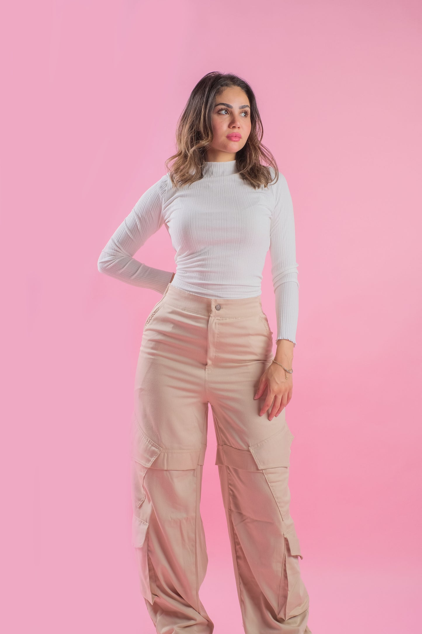 Cargo Pants in Beige