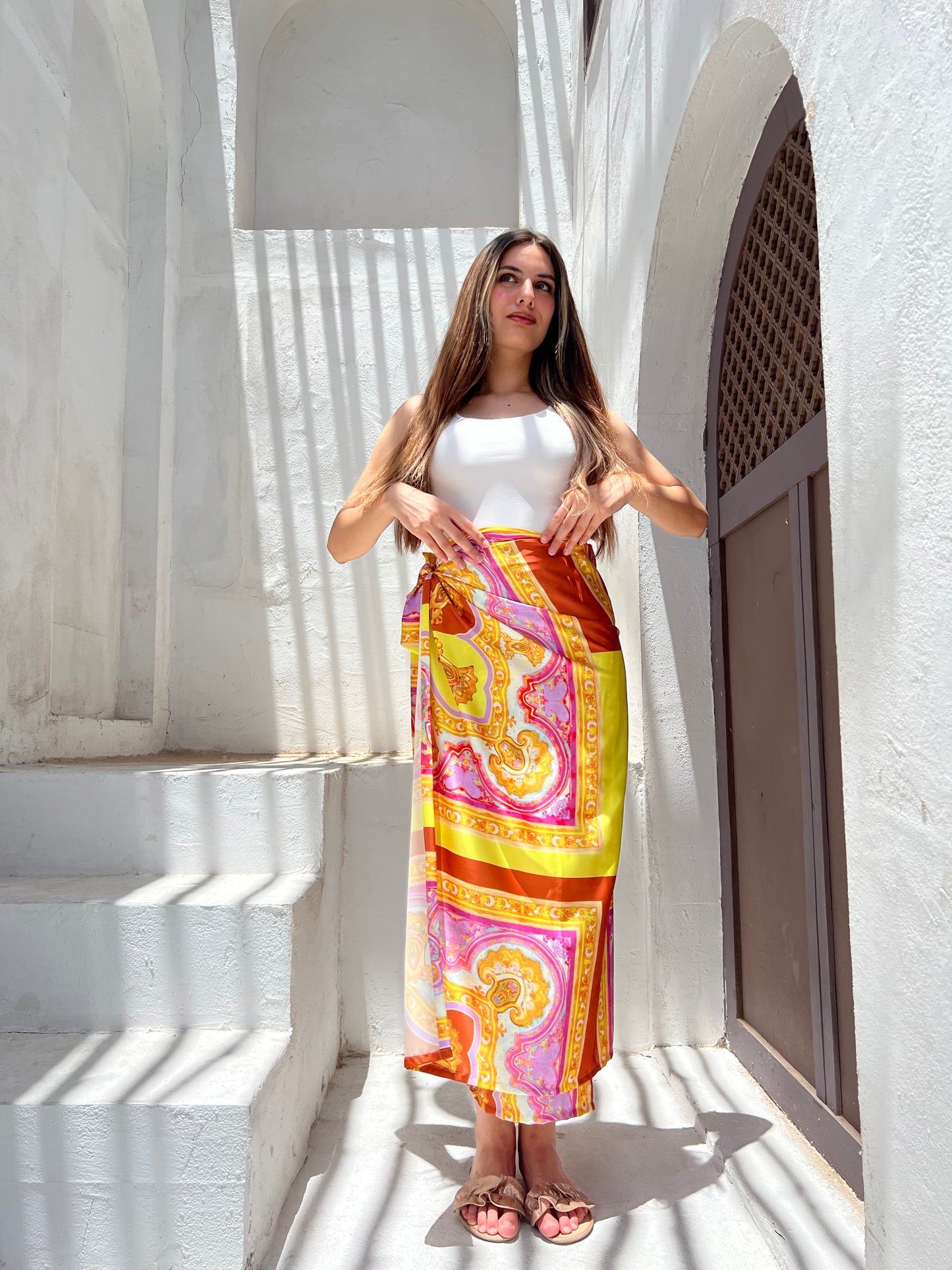 Satin skirt