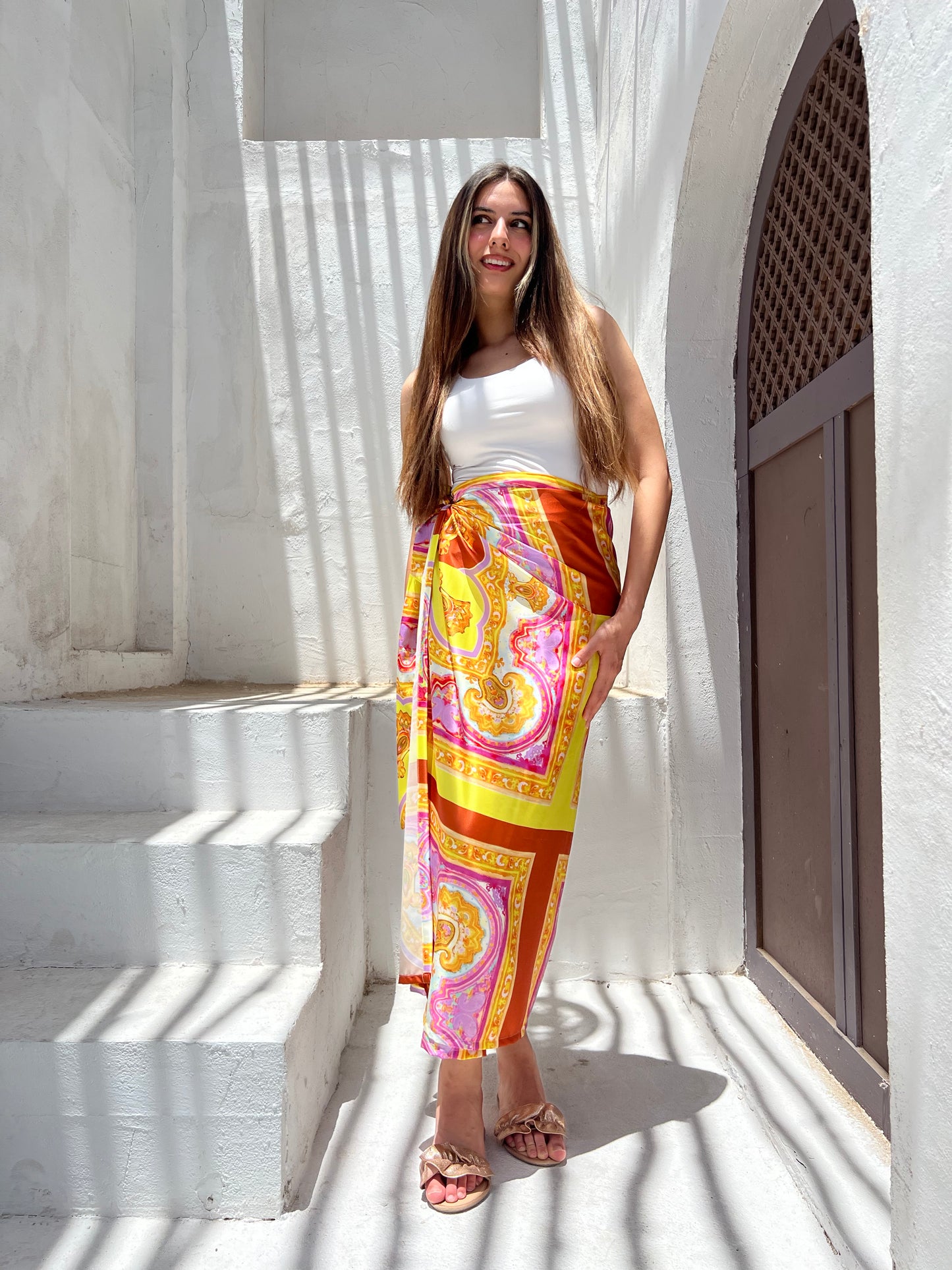 Satin skirt