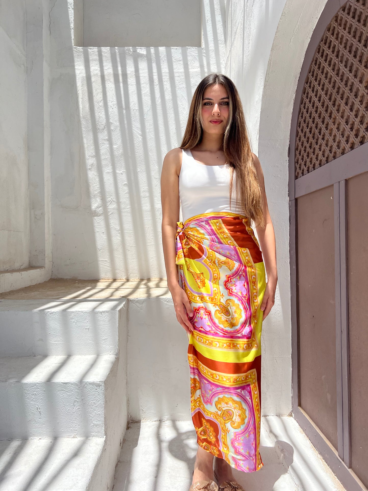 Satin skirt