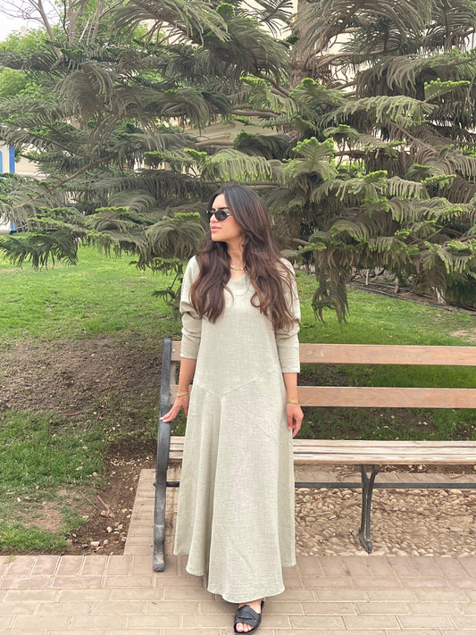 Emily dress in olive