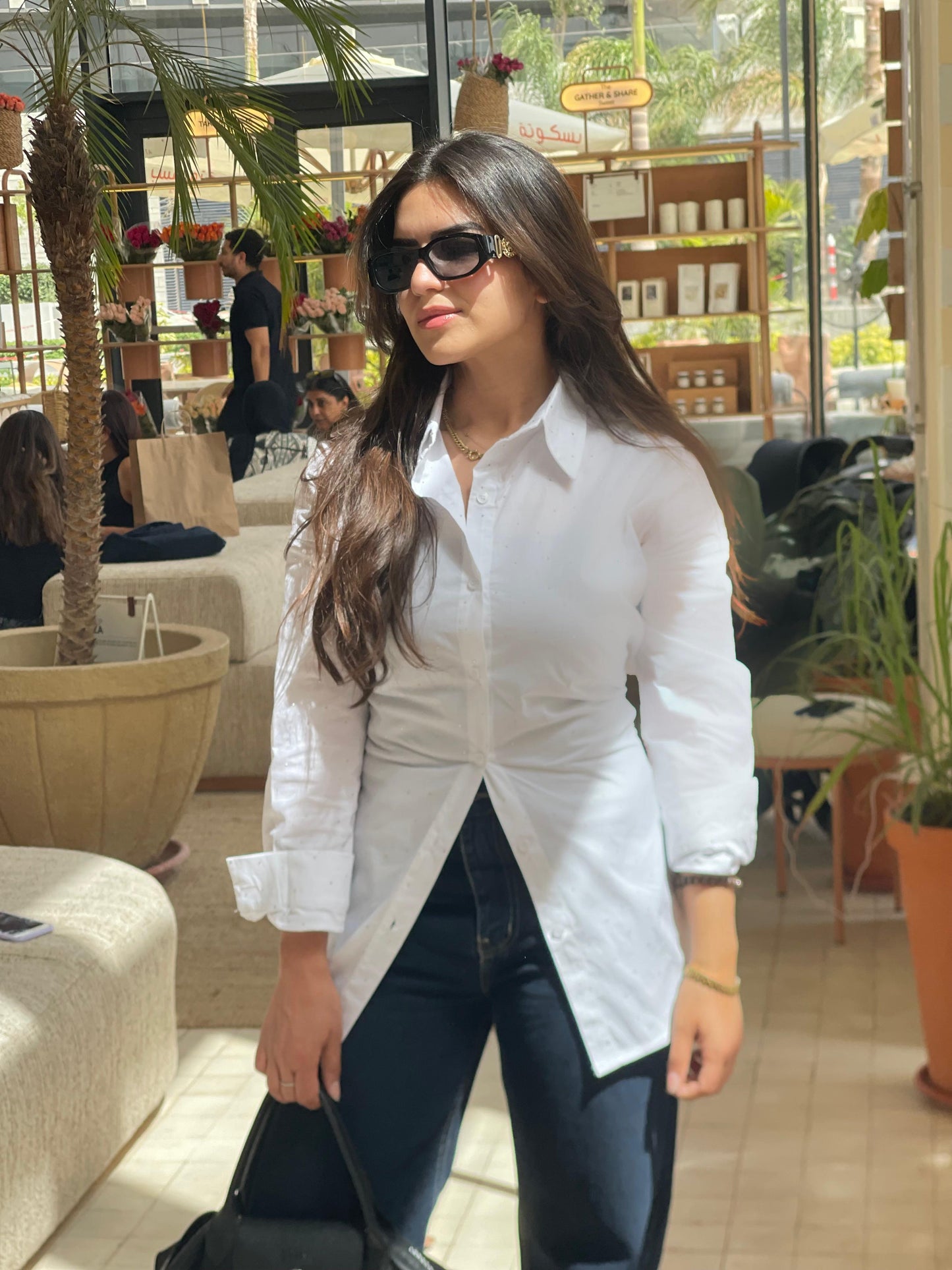 Strass White Corset Chemise