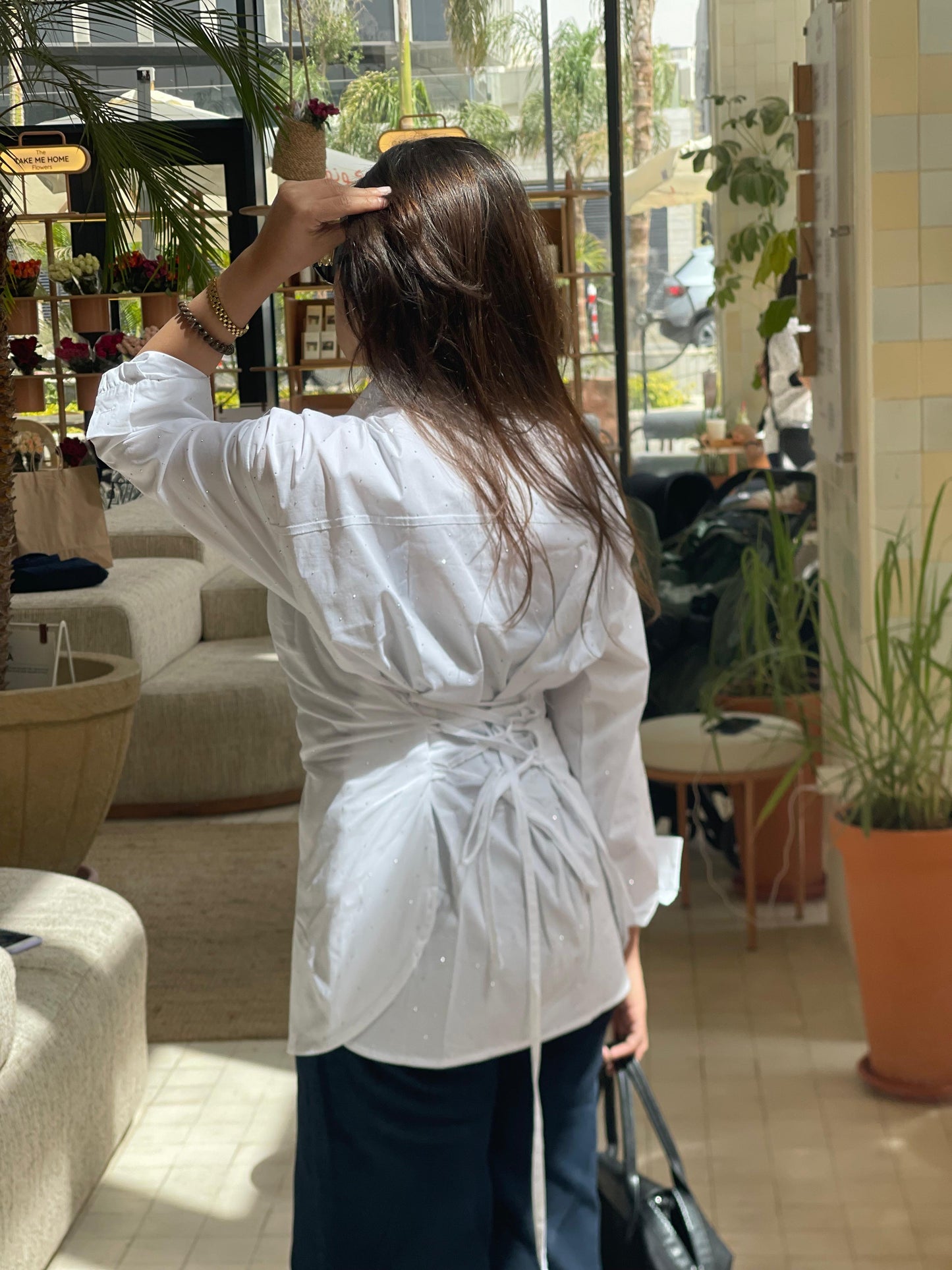 Strass White Corset Chemise