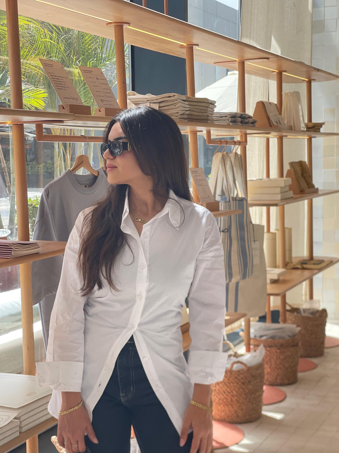 Strass White Corset Chemise