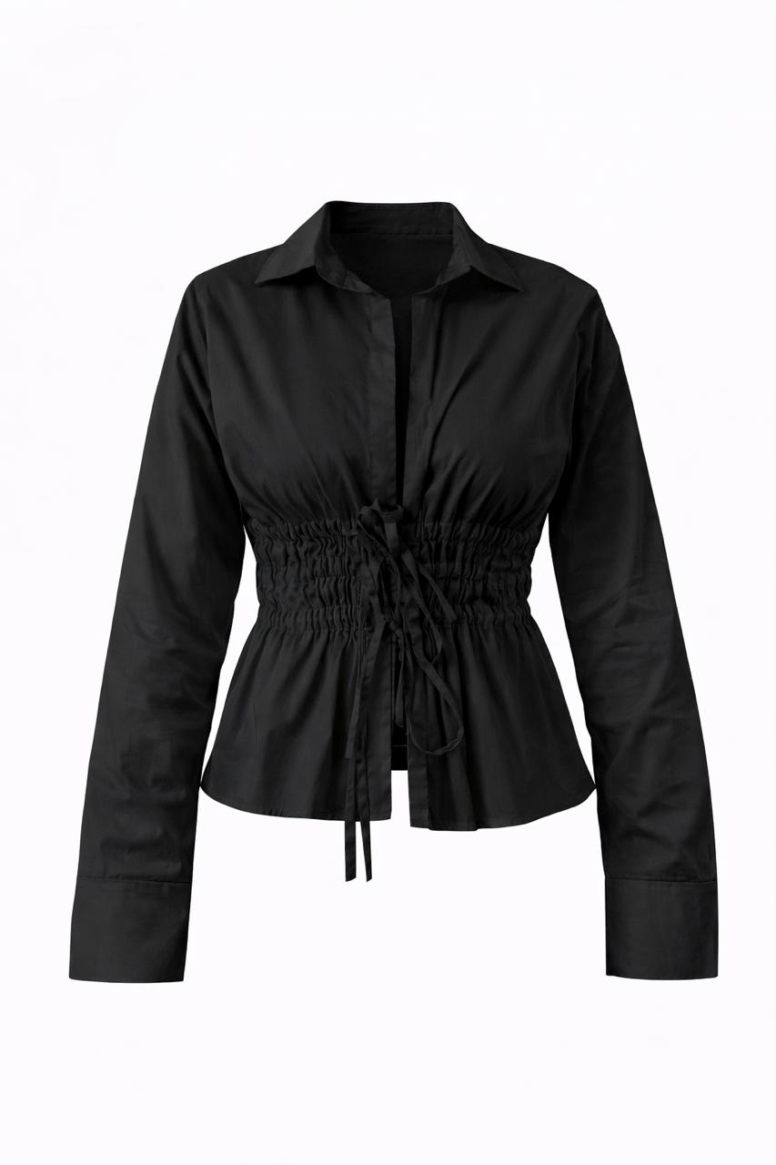 Bow Chemise In Black