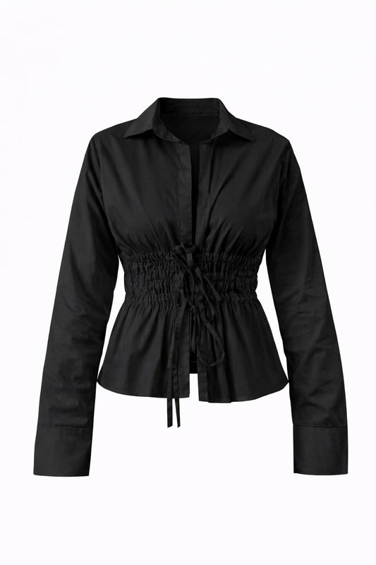 Bow Chemise In Black