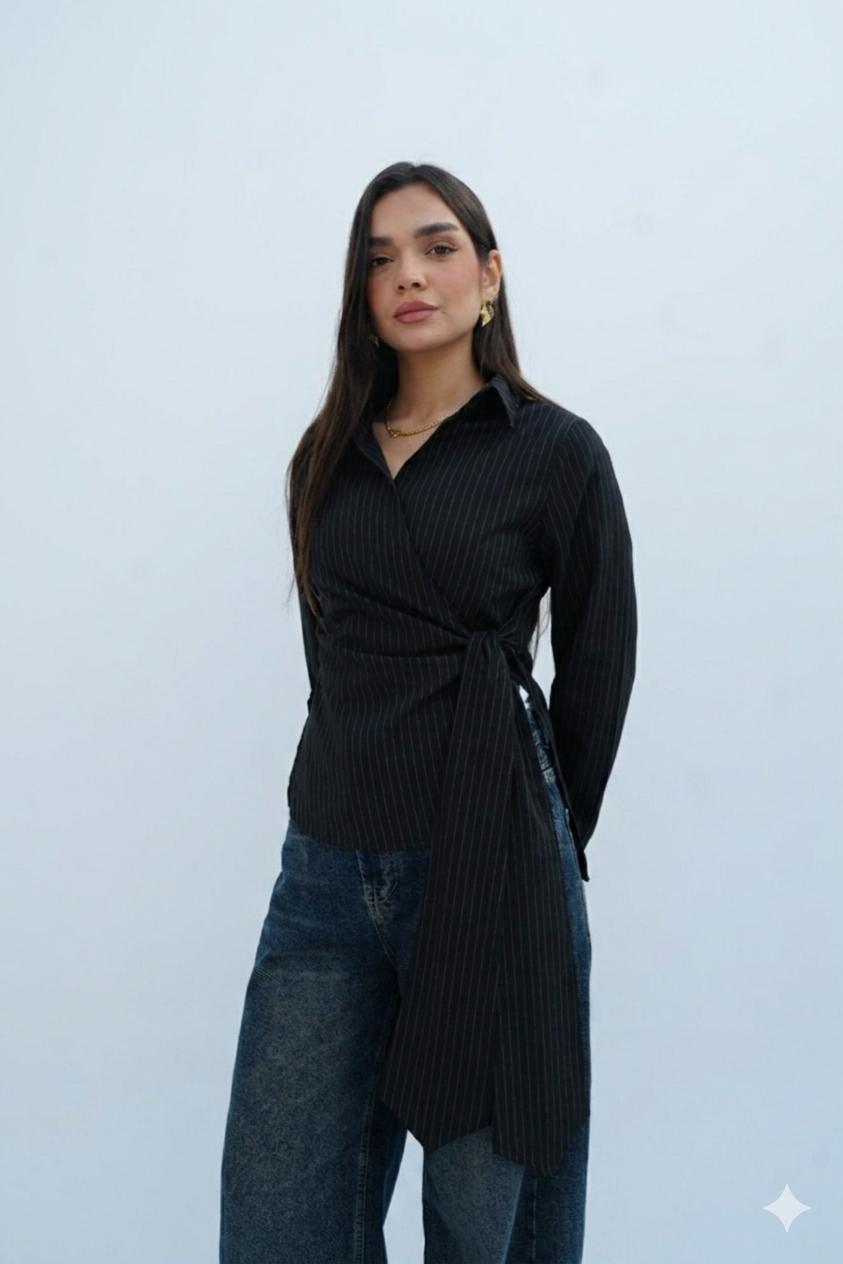 Black Stripes Blouse