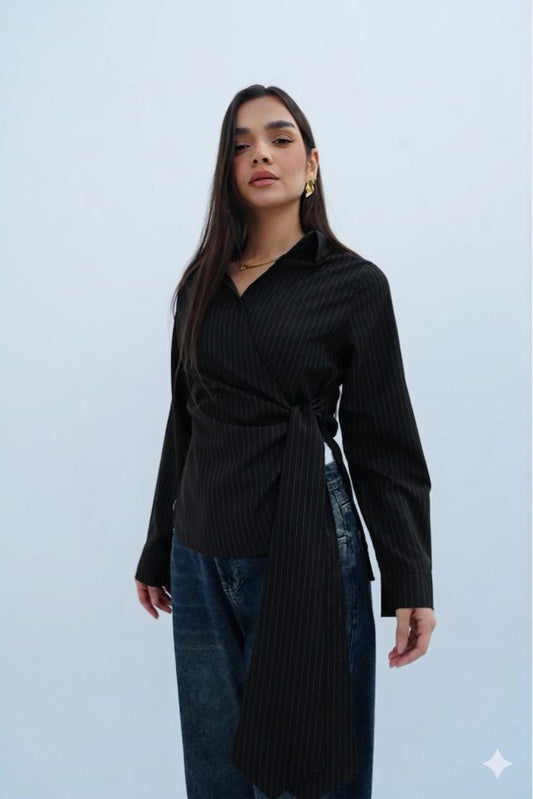 Black Stripes Blouse